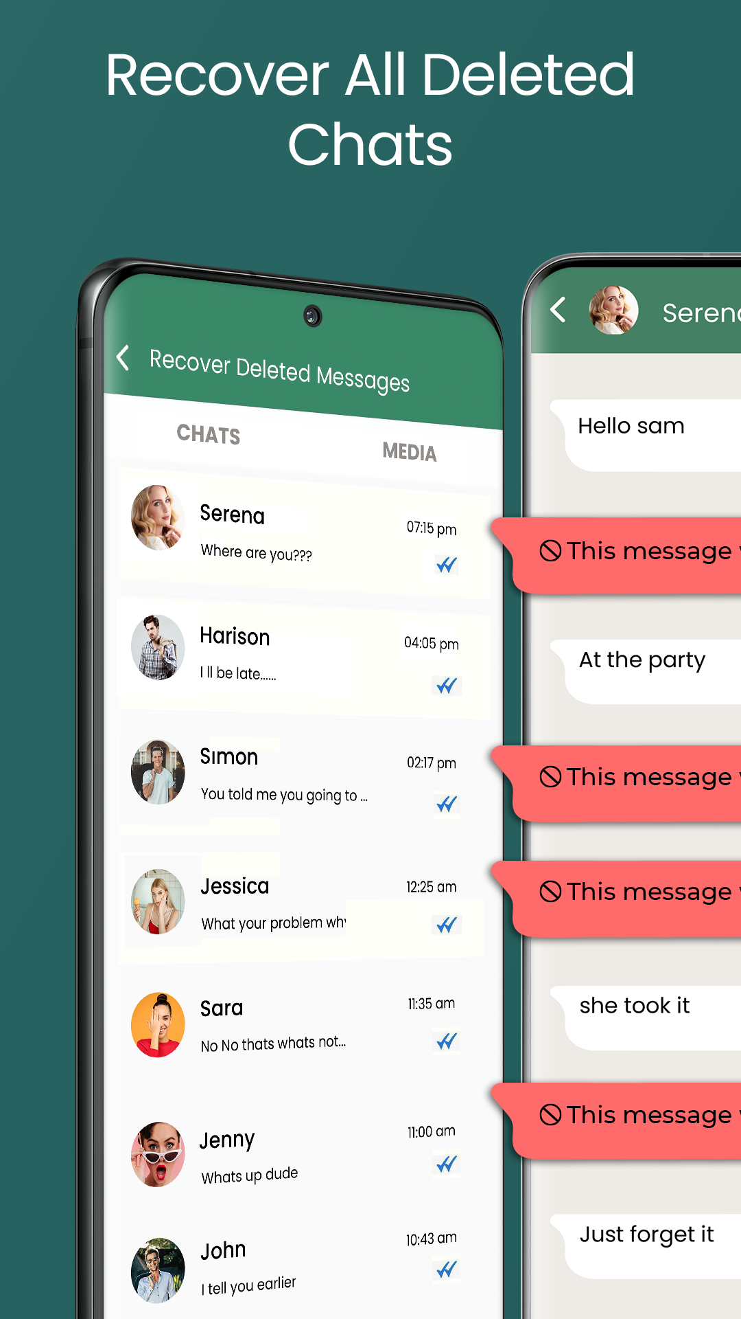 اسکرین شات 4 برنامه Recover Deleted Messages All