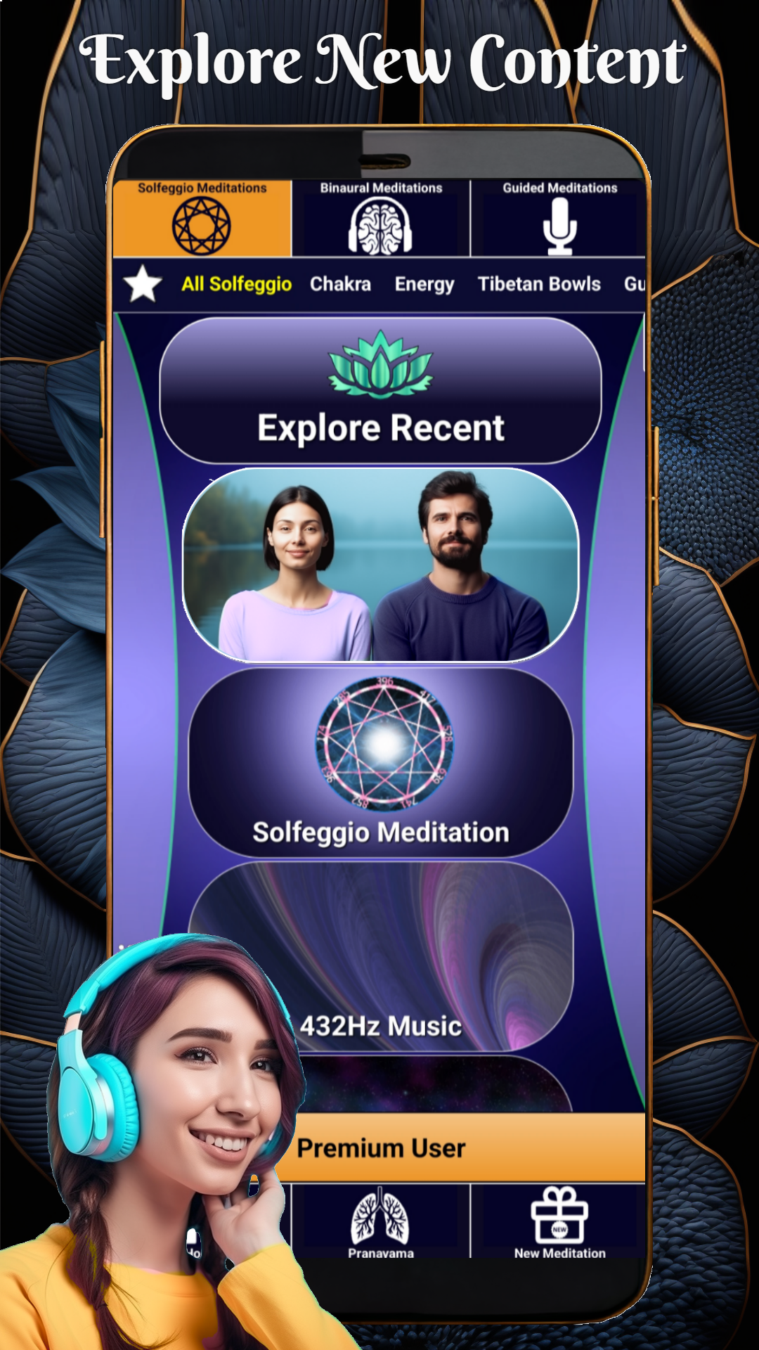 اسکرین شات 8 برنامه Solfeggio: Frequencies Healing