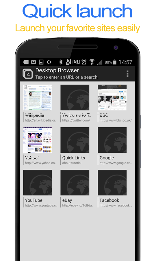 اسکرین شات 6 برنامه Desktop FullScreen Web Browser