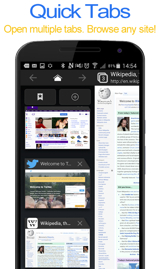 اسکرین شات 3 برنامه Desktop FullScreen Web Browser
