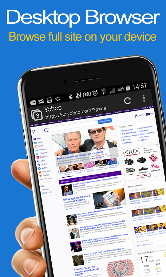 اسکرین شات 1 برنامه Desktop FullScreen Web Browser