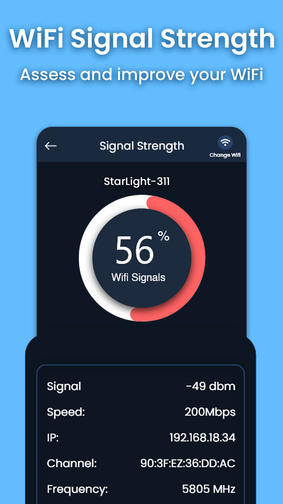 اسکرین شات 3 برنامه Wifi Passwords - Wifi Analyser