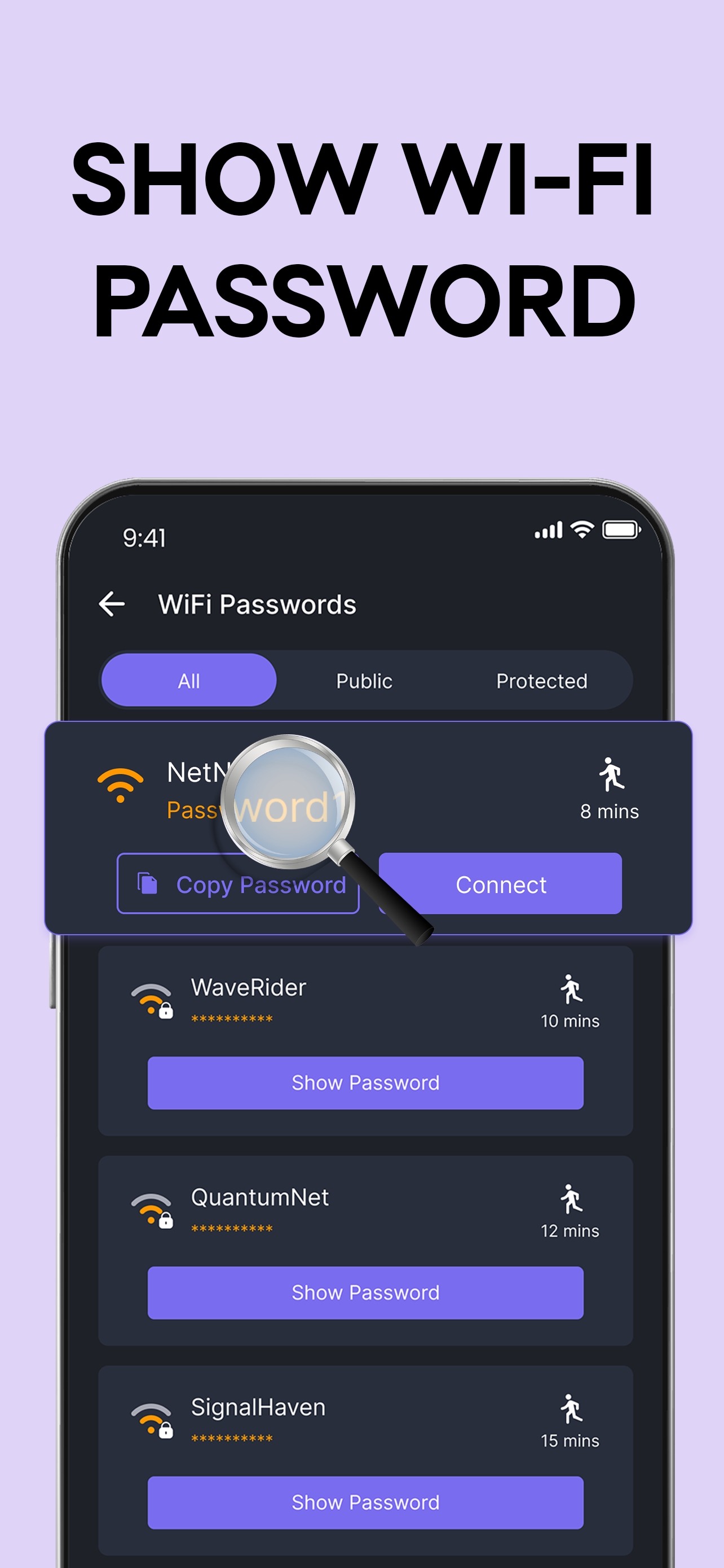 اسکرین شات 1 برنامه WiFi Password Map & Analyzer