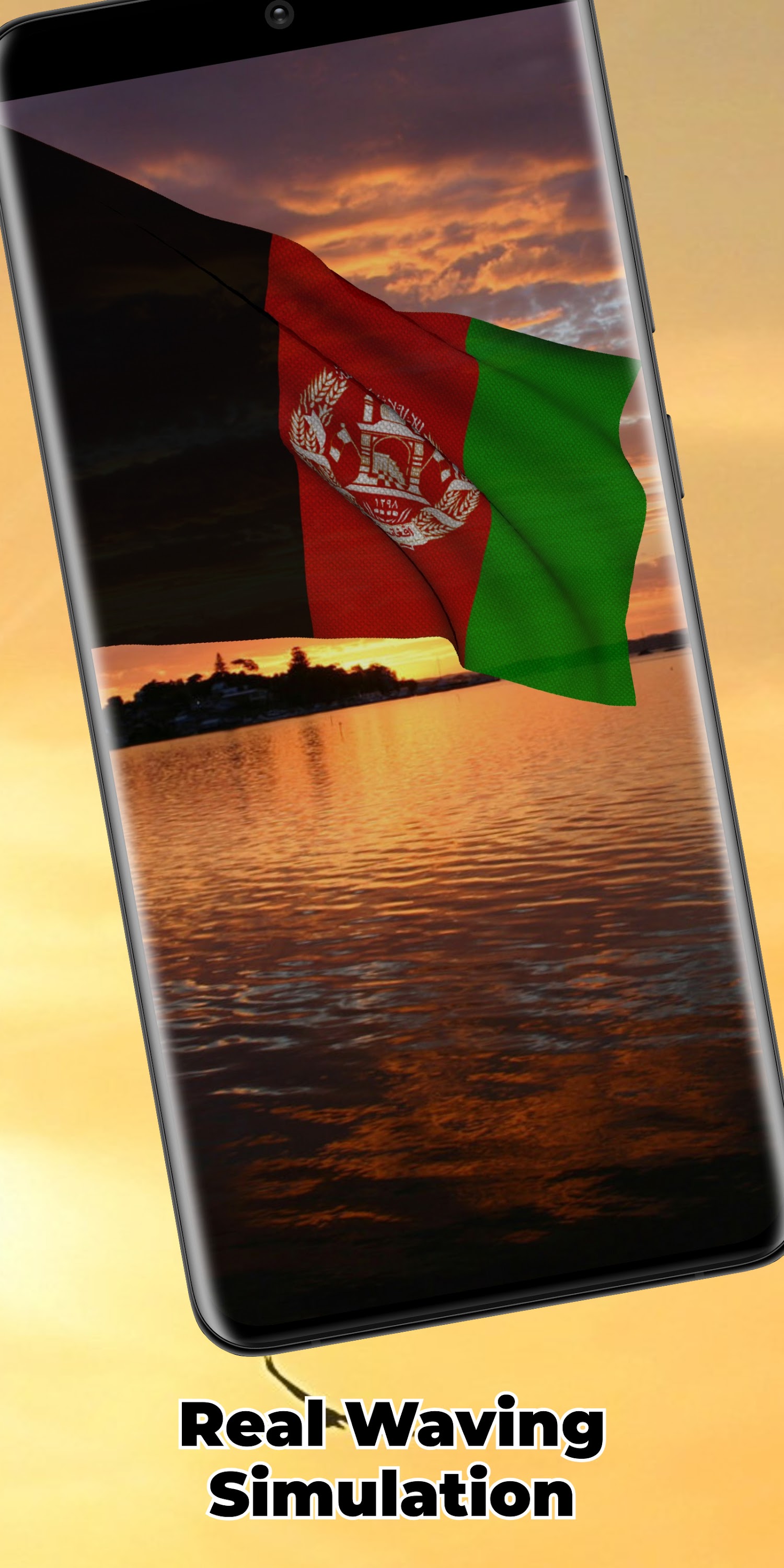 اسکرین شات 4 برنامه Afghanistan Flag Live Wall