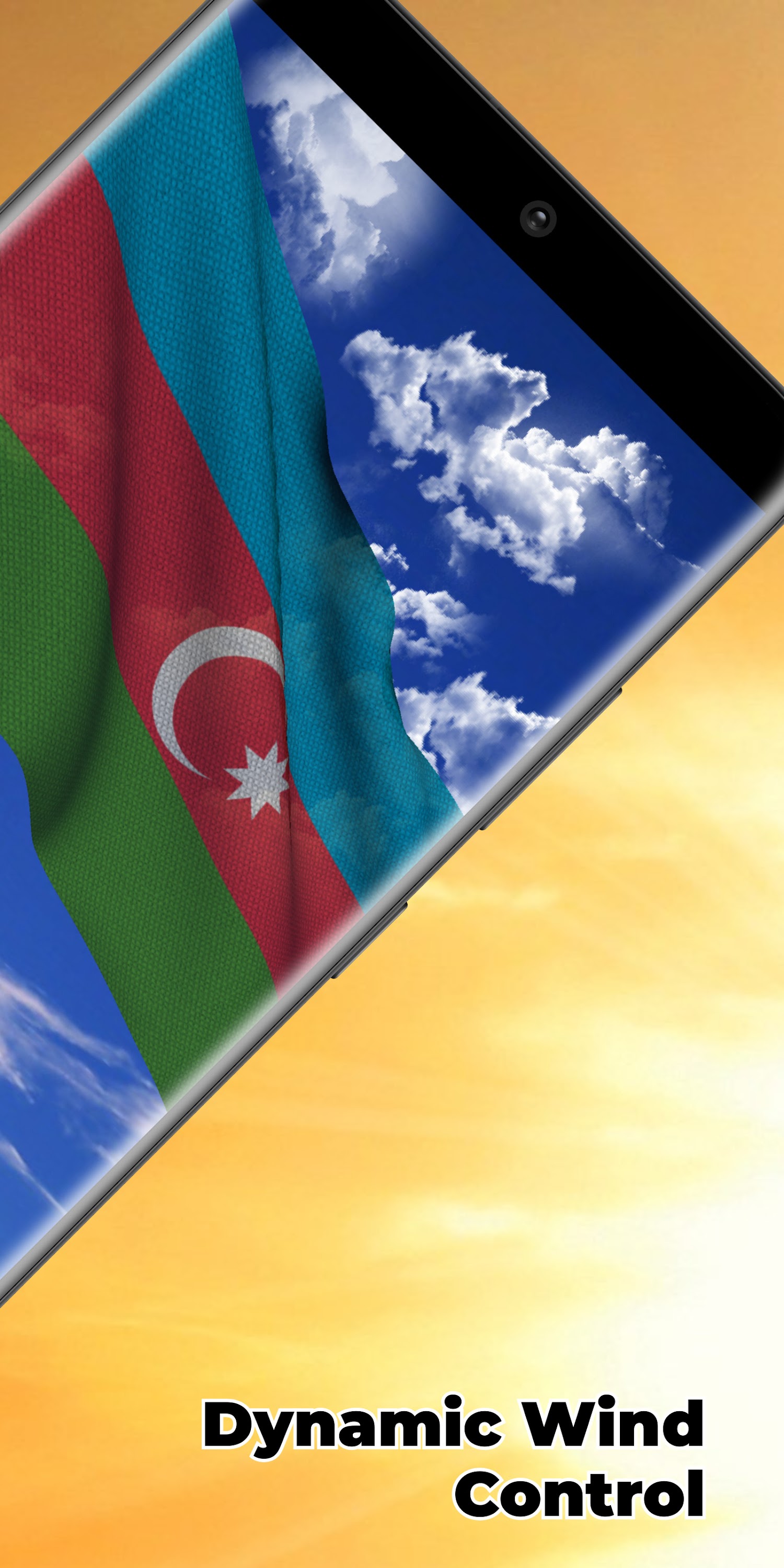 اسکرین شات 2 برنامه Azerbaijan Flag Live Wallpaper