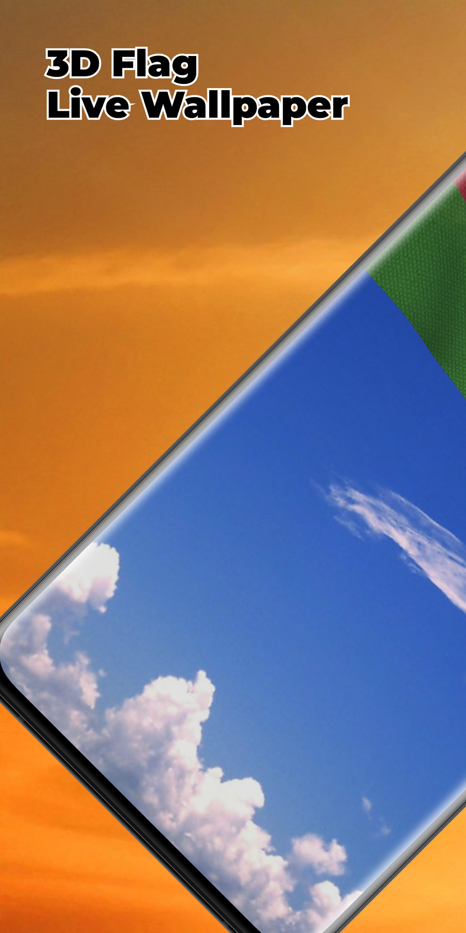 اسکرین شات 1 برنامه Azerbaijan Flag Live Wallpaper