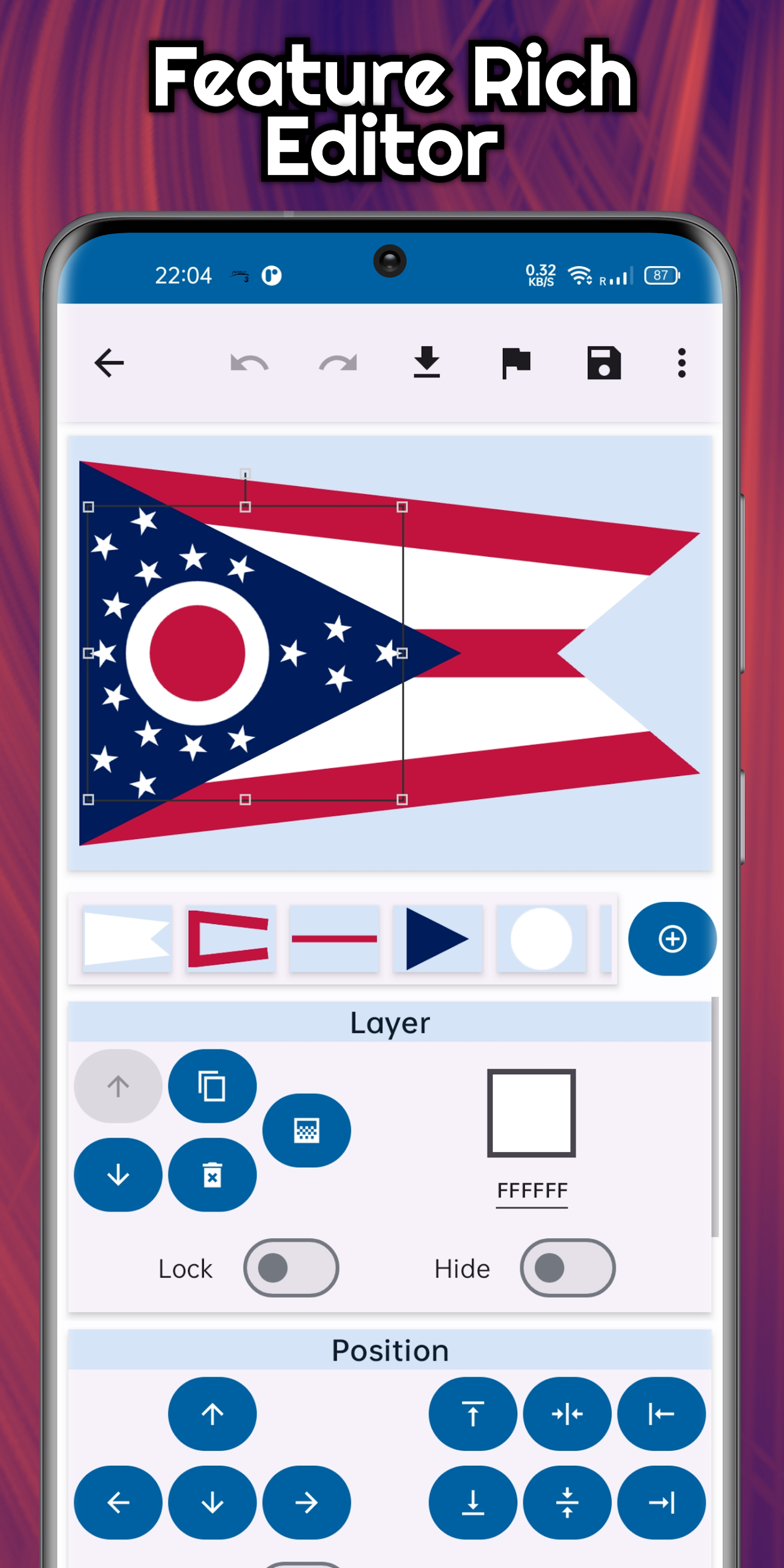 اسکرین شات 1 برنامه A+ Flag Maker