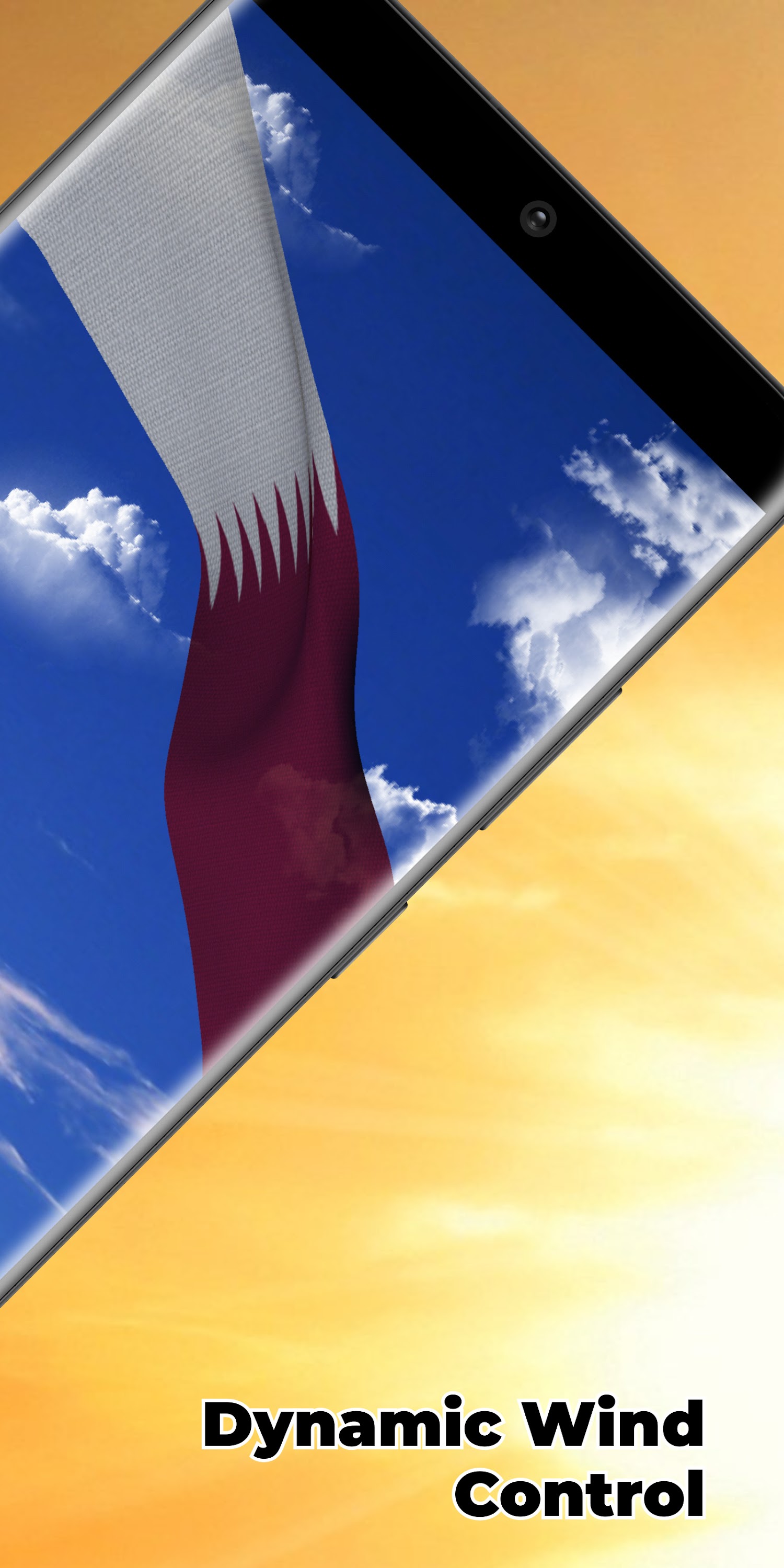 اسکرین شات 2 برنامه Qatar Flag Live Wallpaper