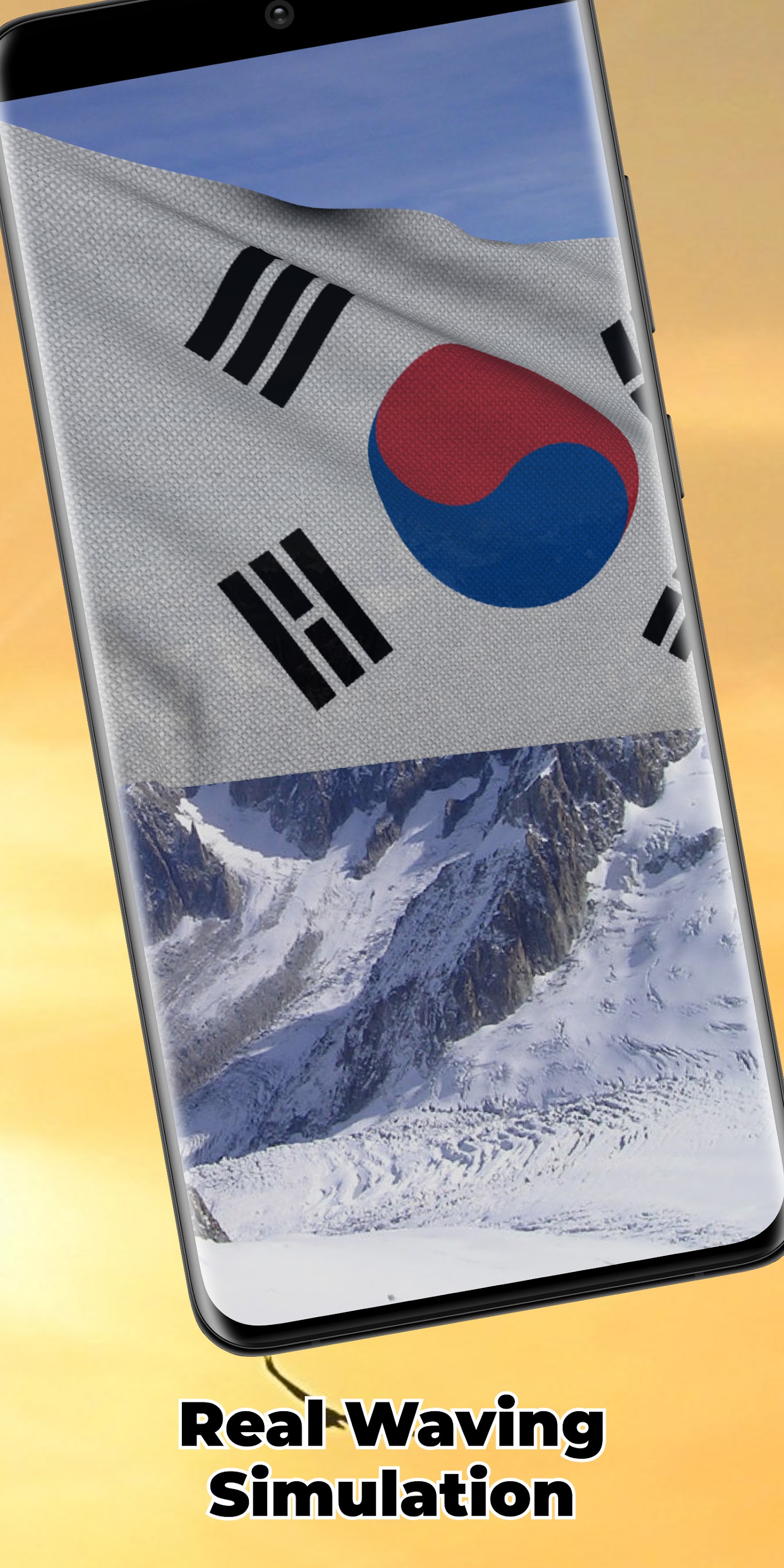 اسکرین شات 4 برنامه South Korea Flag Live Wall