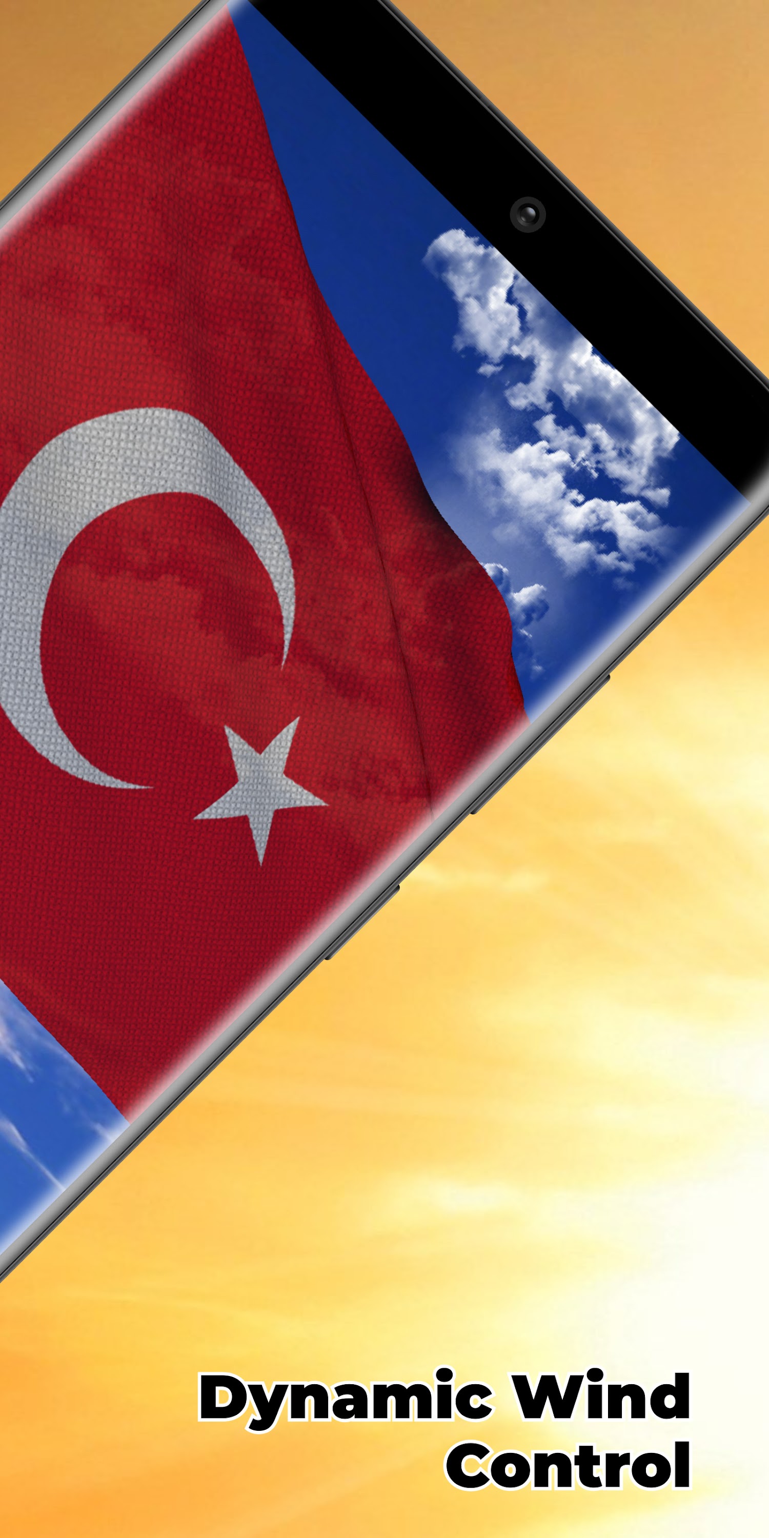 اسکرین شات 2 برنامه Turkey Flag Live Wallpaper