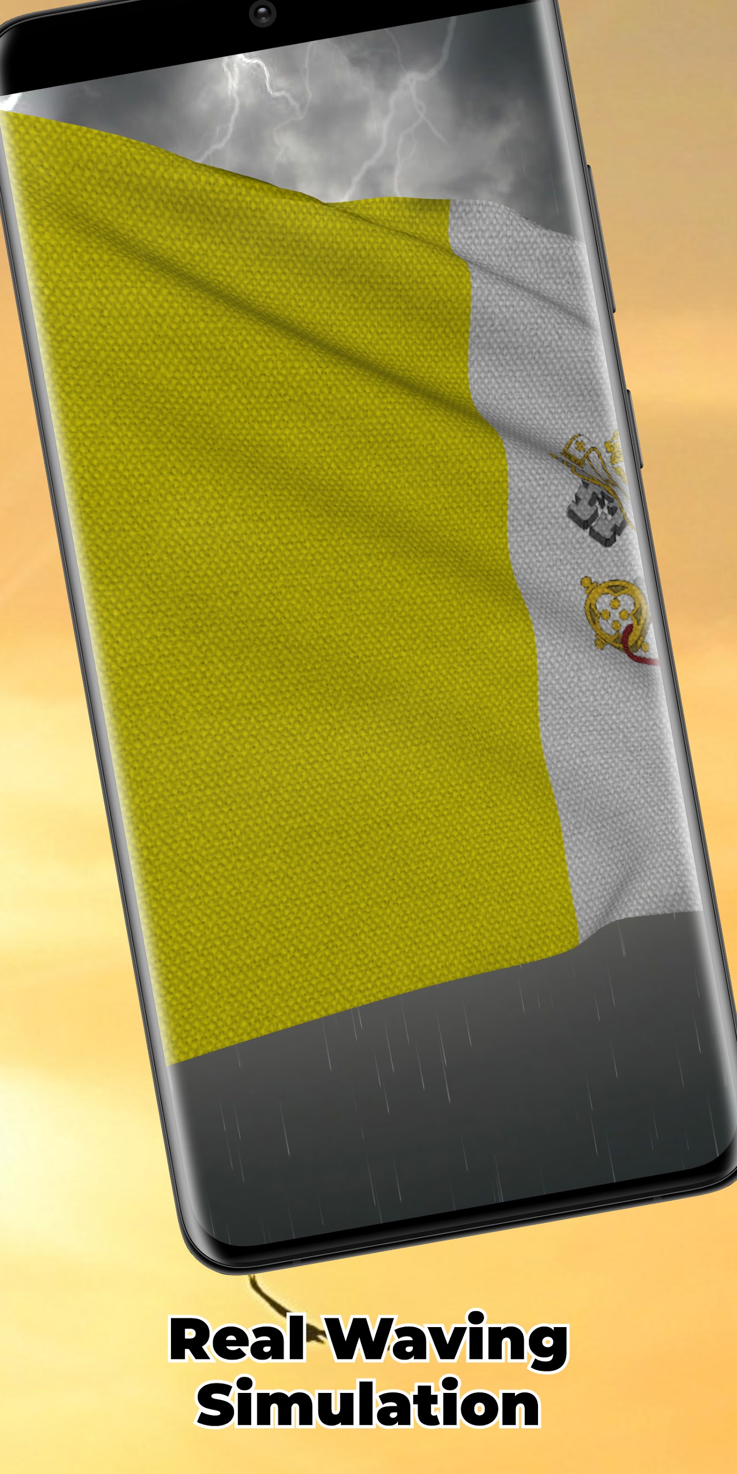اسکرین شات 4 برنامه Vatican City Flag Live Wall