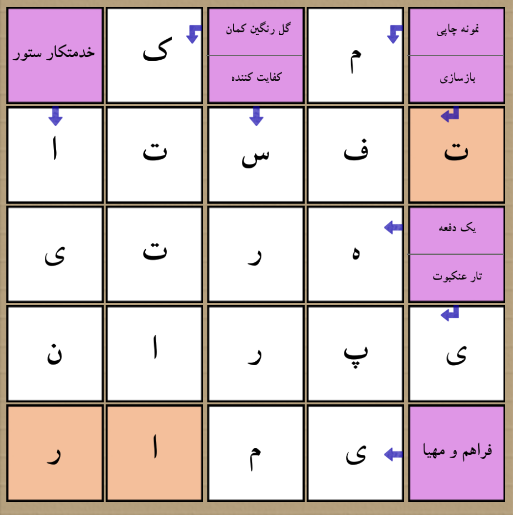 اسکرین شات 2 بازی ‏‏‏جدول خونه