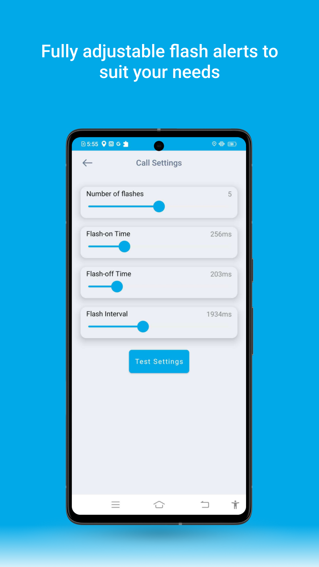 اسکرین شات 6 برنامه Ultra Flash Alerts on Call SMS