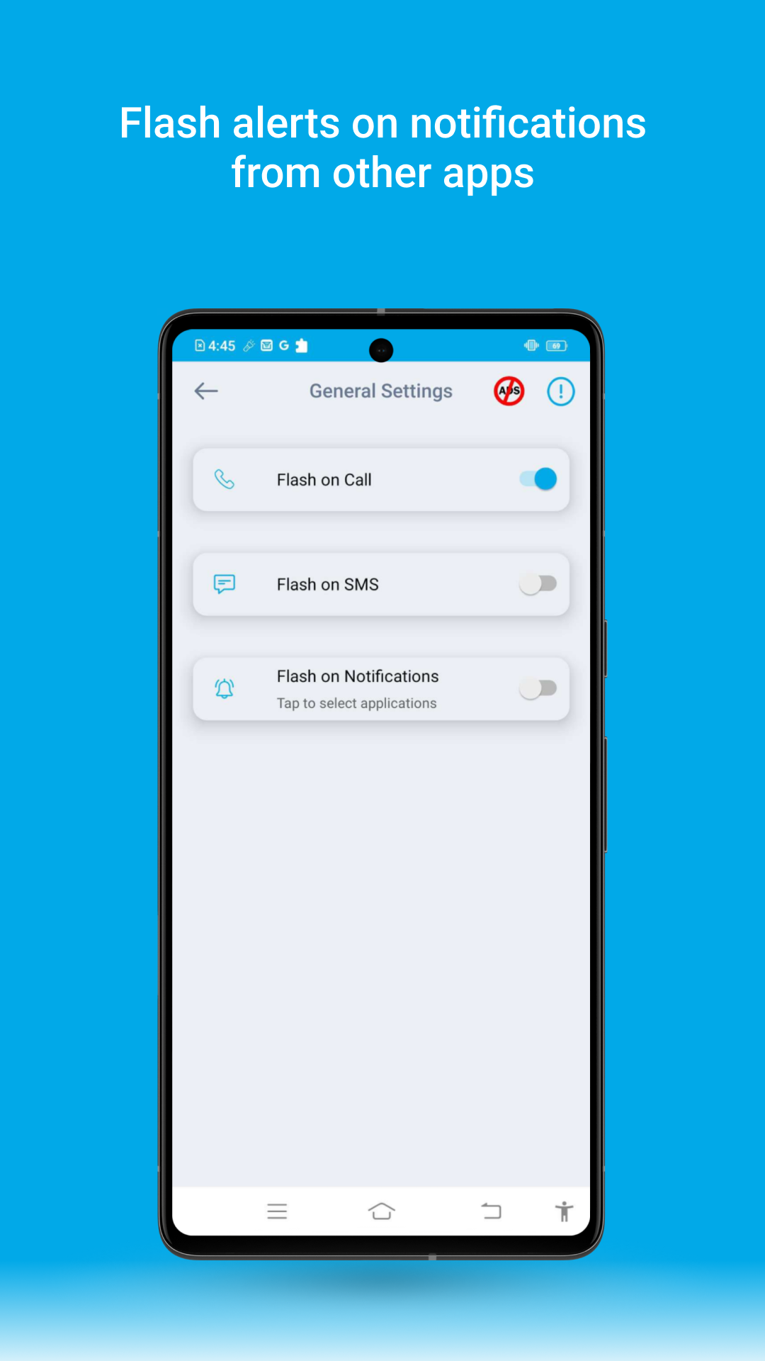 اسکرین شات 3 برنامه Ultra Flash Alerts on Call SMS