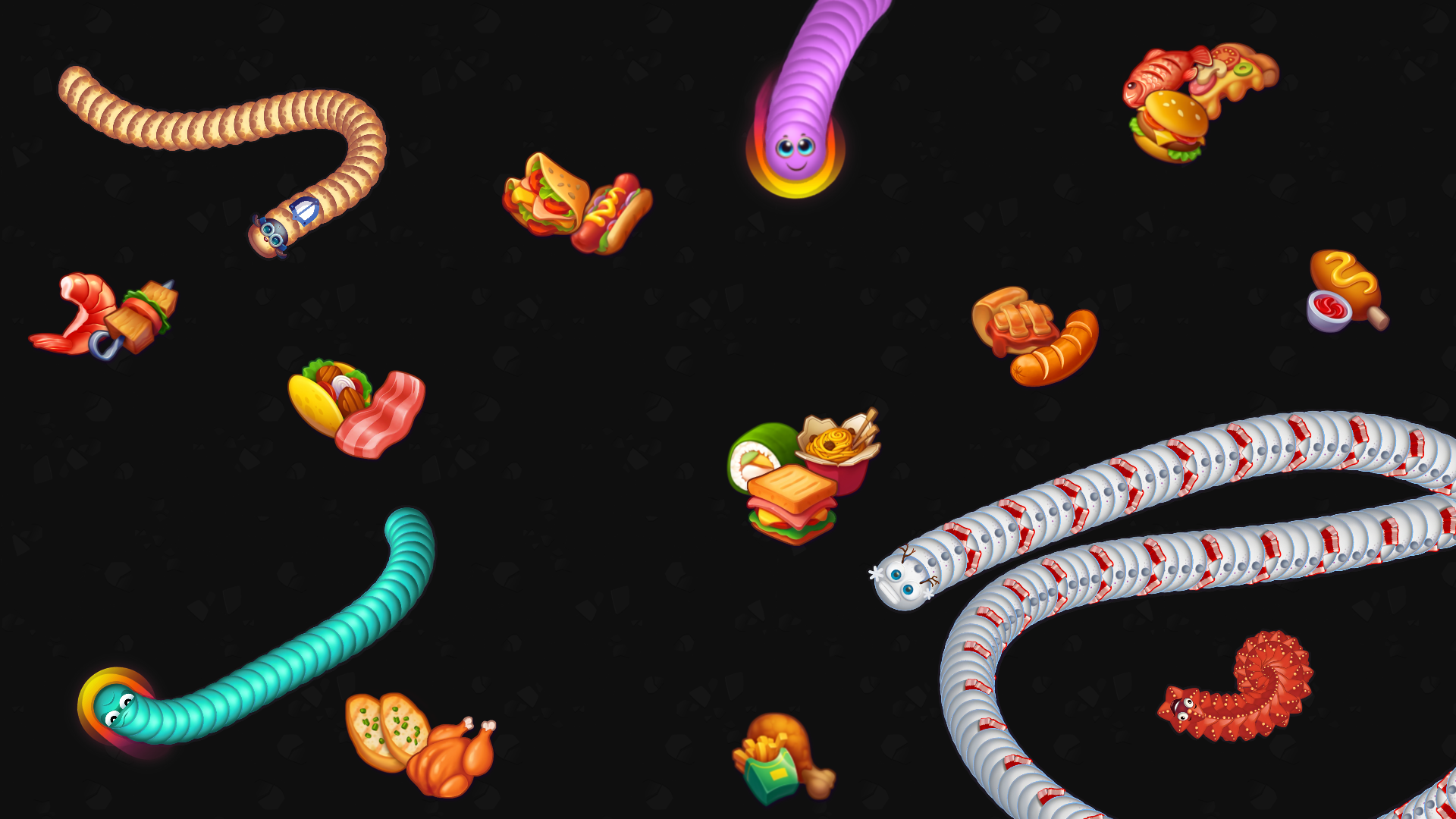 اسکرین شات 4 بازی Snake Game - Worms io Zone