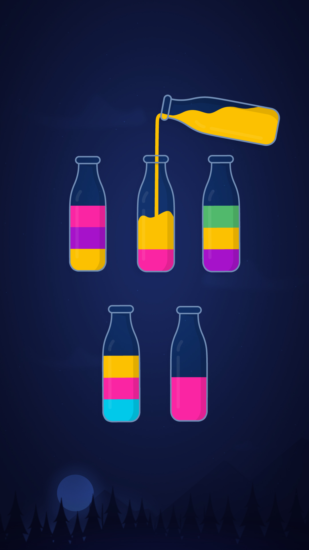 اسکرین شات 1 بازی Water Sort Puzzle Bottle Game