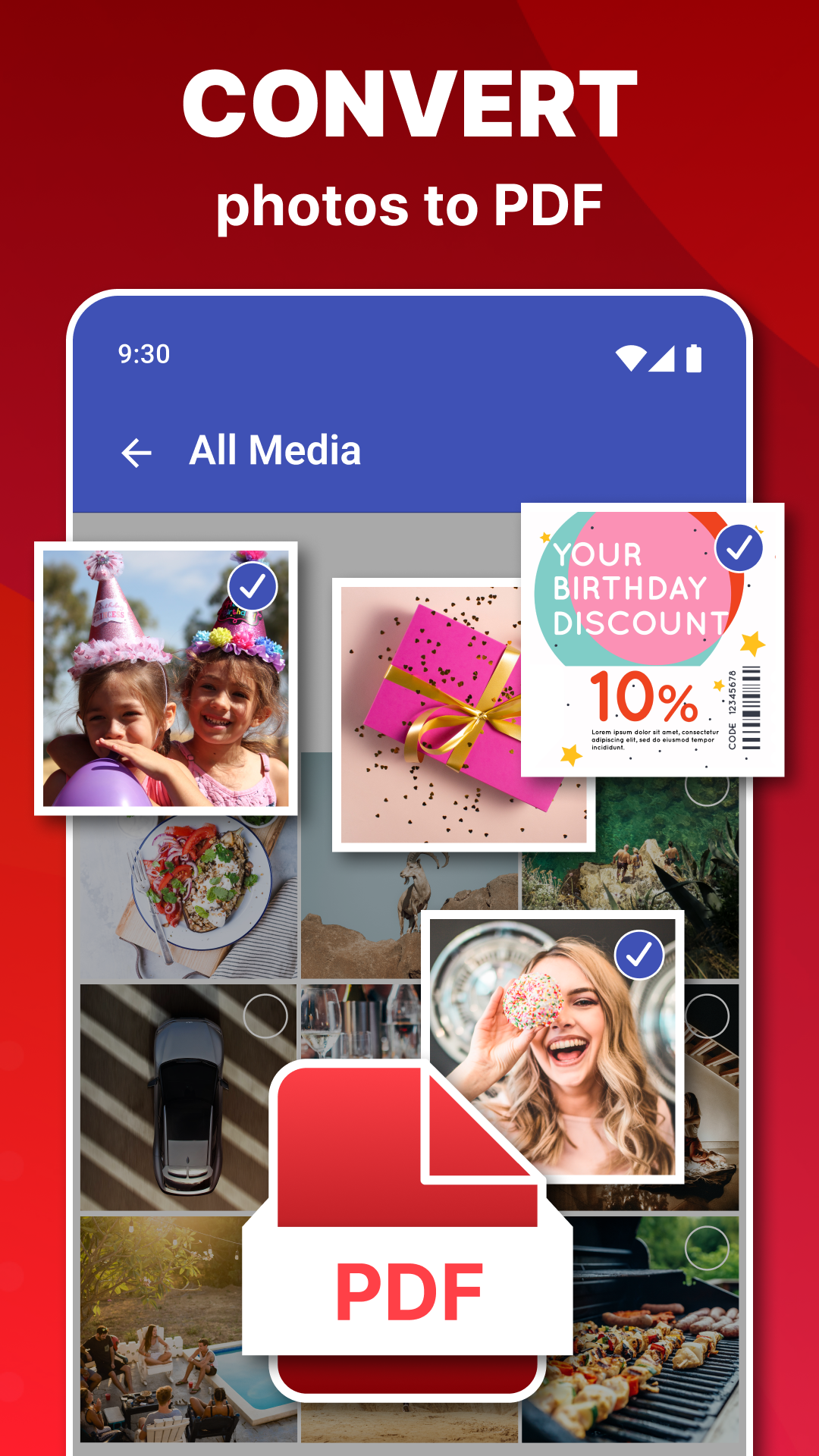 اسکرین شات 4 برنامه Photos to PDF: Image PDF maker