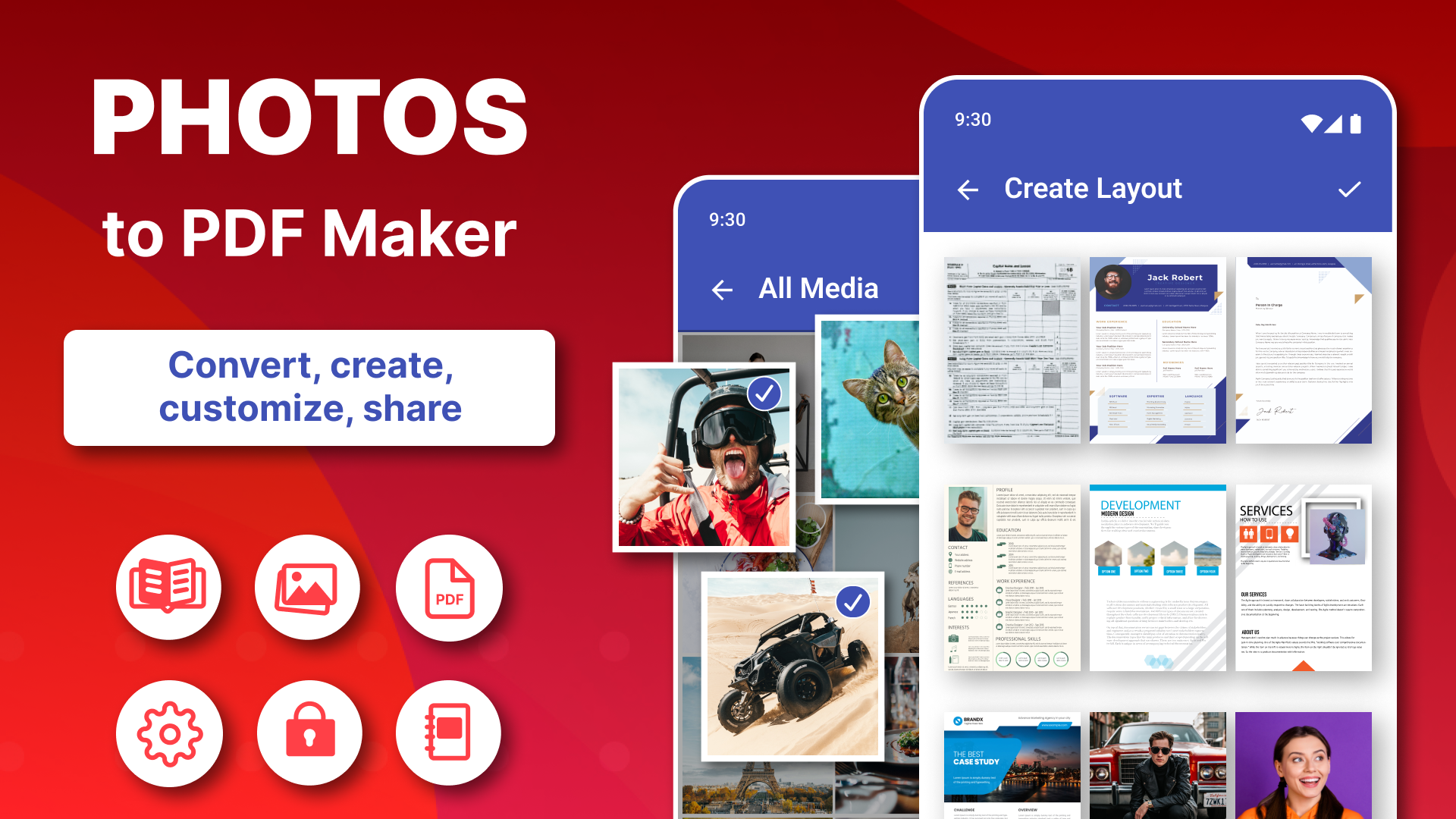 اسکرین شات 1 برنامه Photos to PDF: Image PDF maker