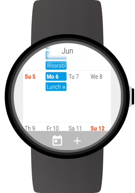 اسکرین شات 6 برنامه Calendar for Wear OS (Android Wear)