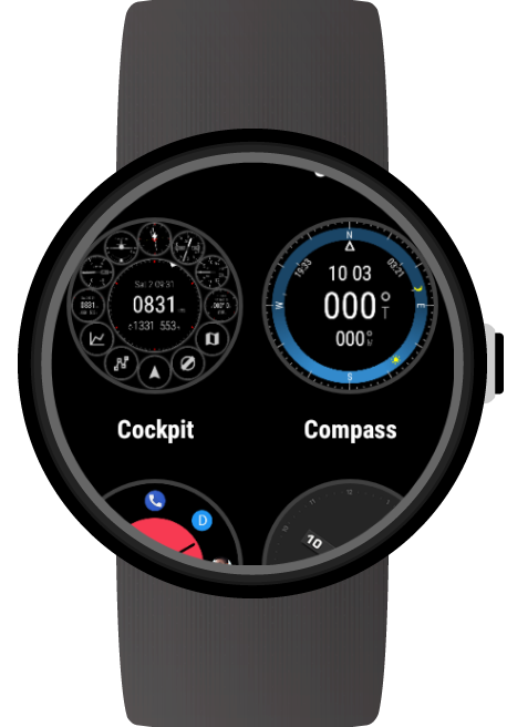 اسکرین شات 3 برنامه Compass for Wear OS (Android W