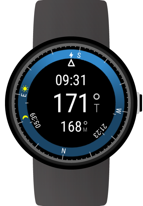 اسکرین شات 1 برنامه Compass for Wear OS (Android W