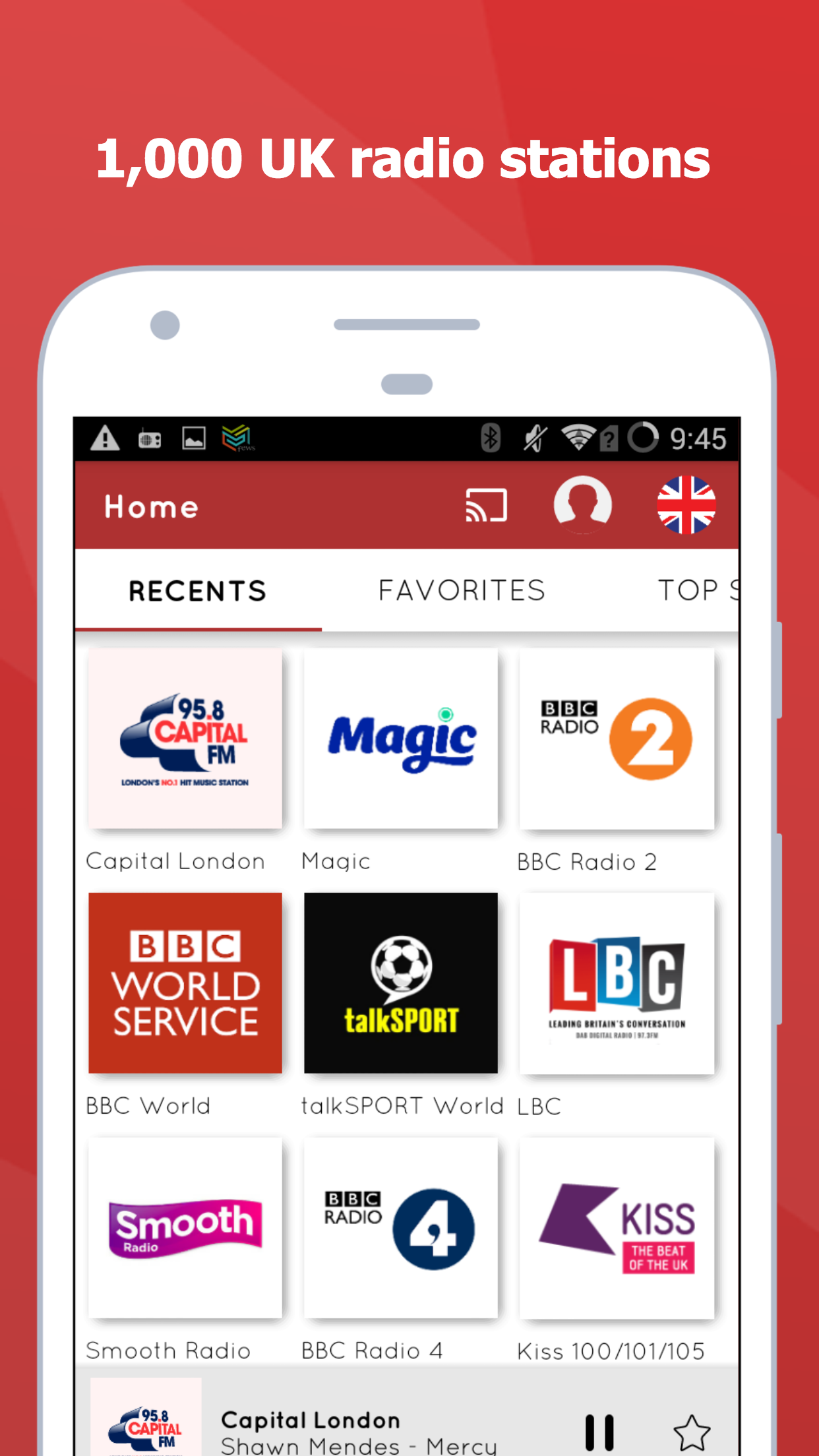 اسکرین شات 1 برنامه myTuner Radio UK and Podcasts