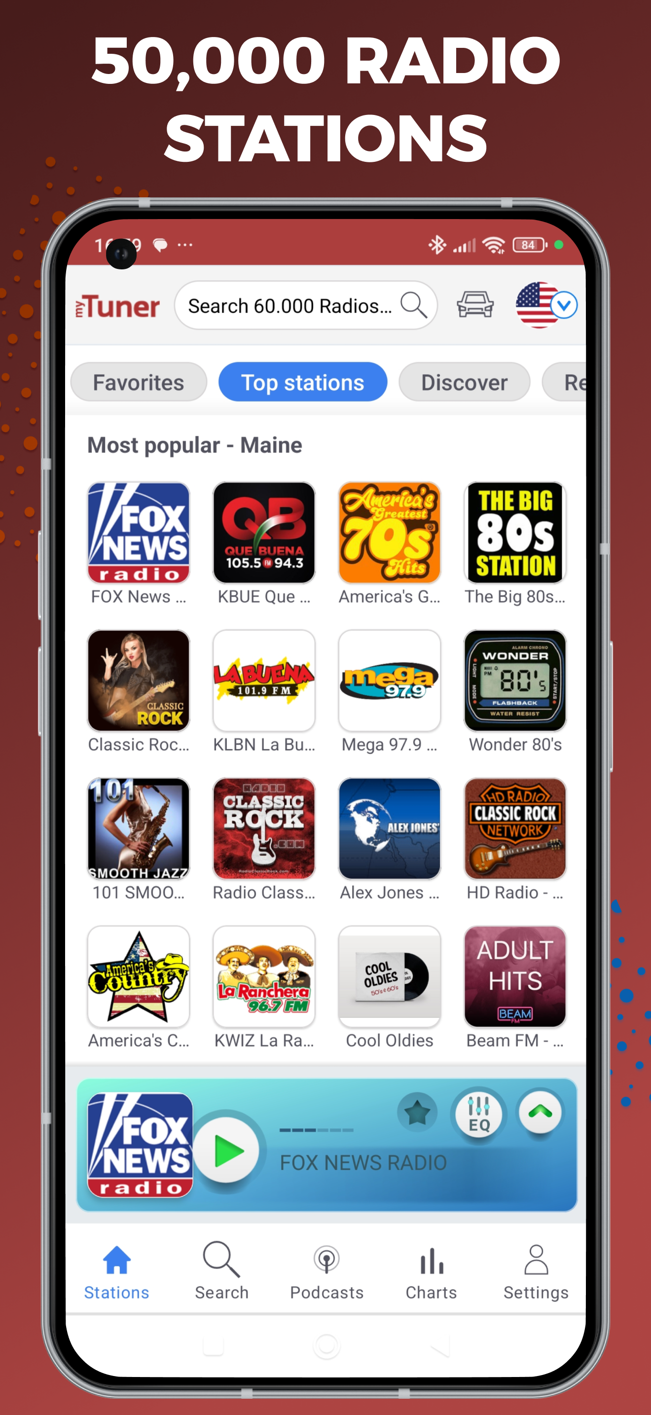 اسکرین شات 1 برنامه myTuner Radio App: FM stations