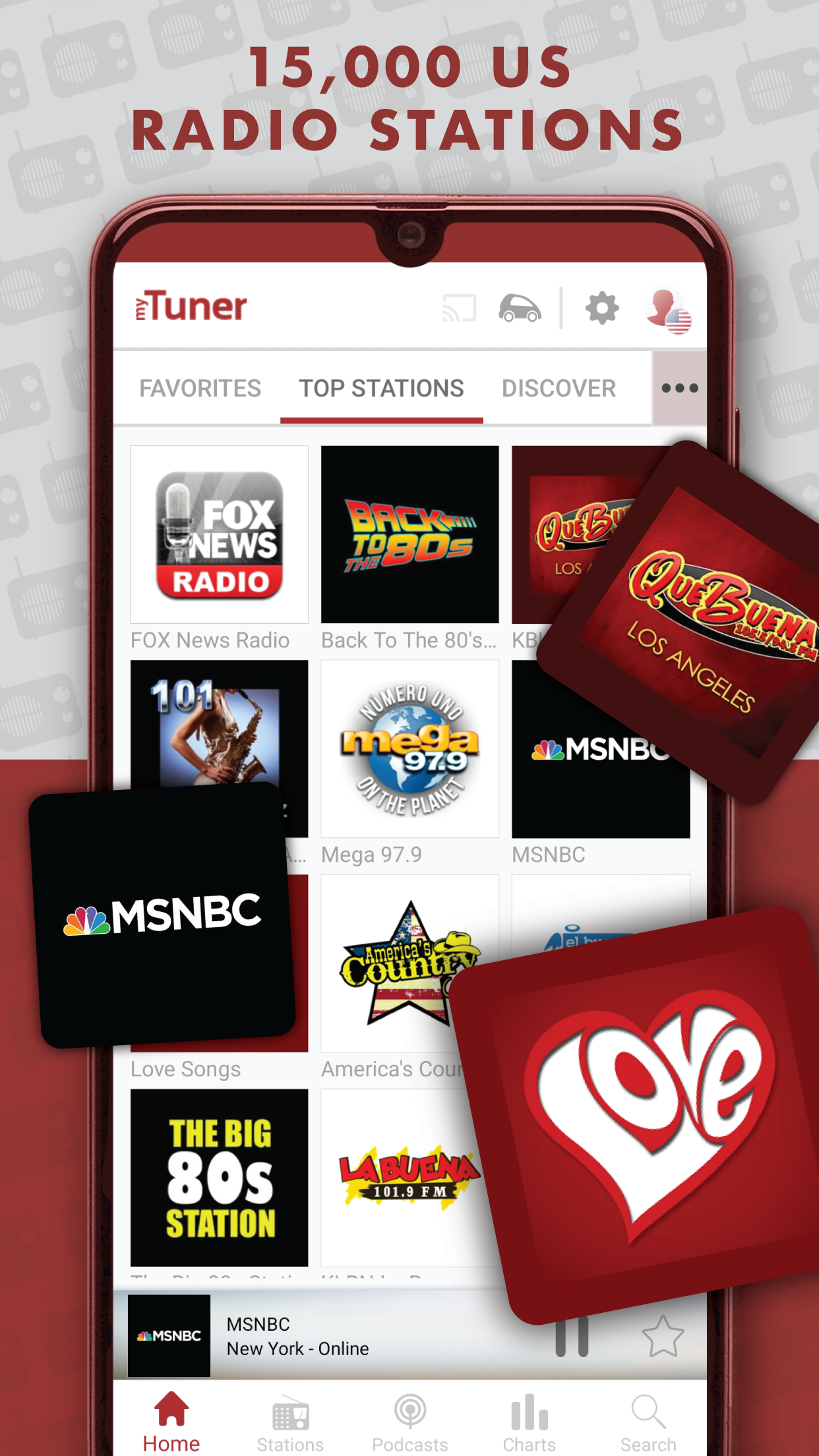 اسکرین شات 1 برنامه myTuner FM Radio App
