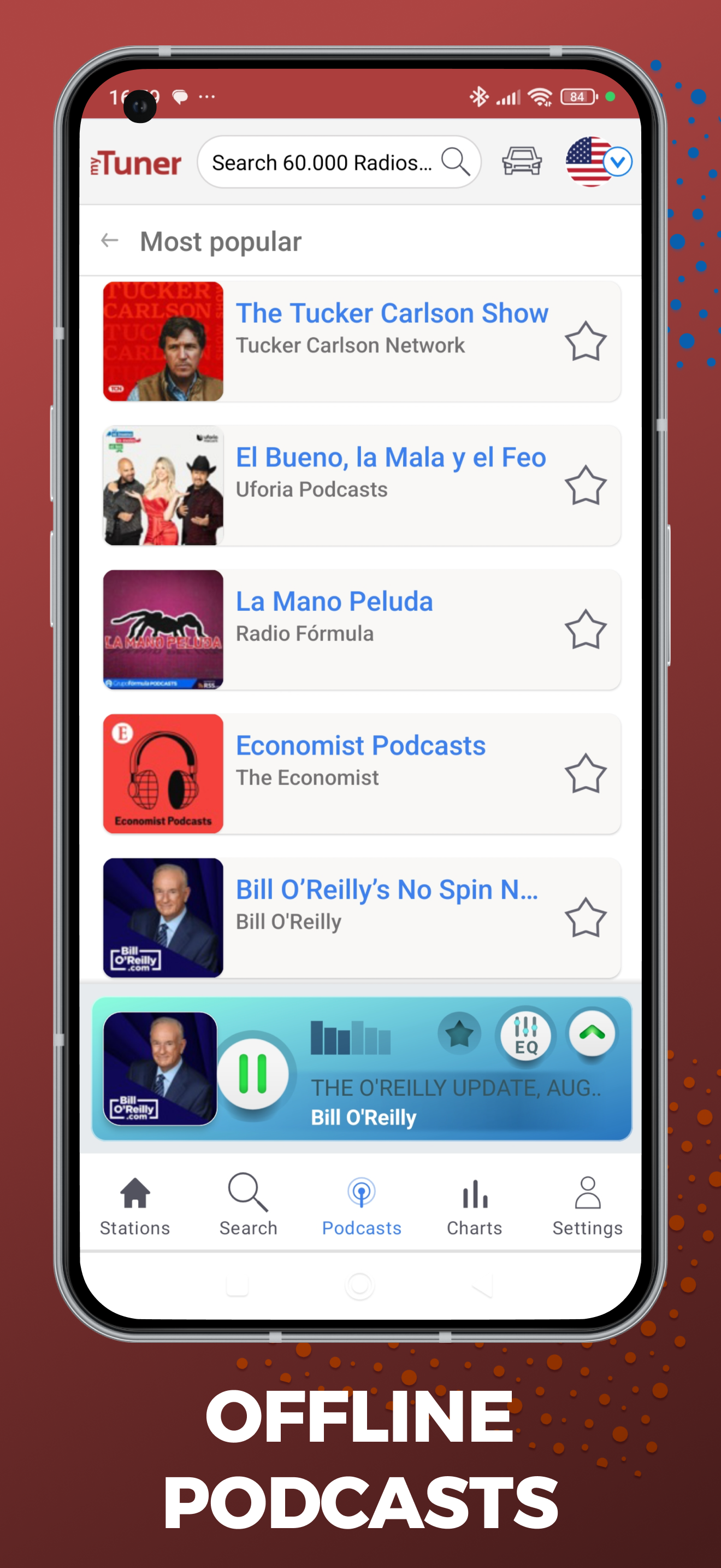 اسکرین شات 4 برنامه myTuner Radio App: FM stations