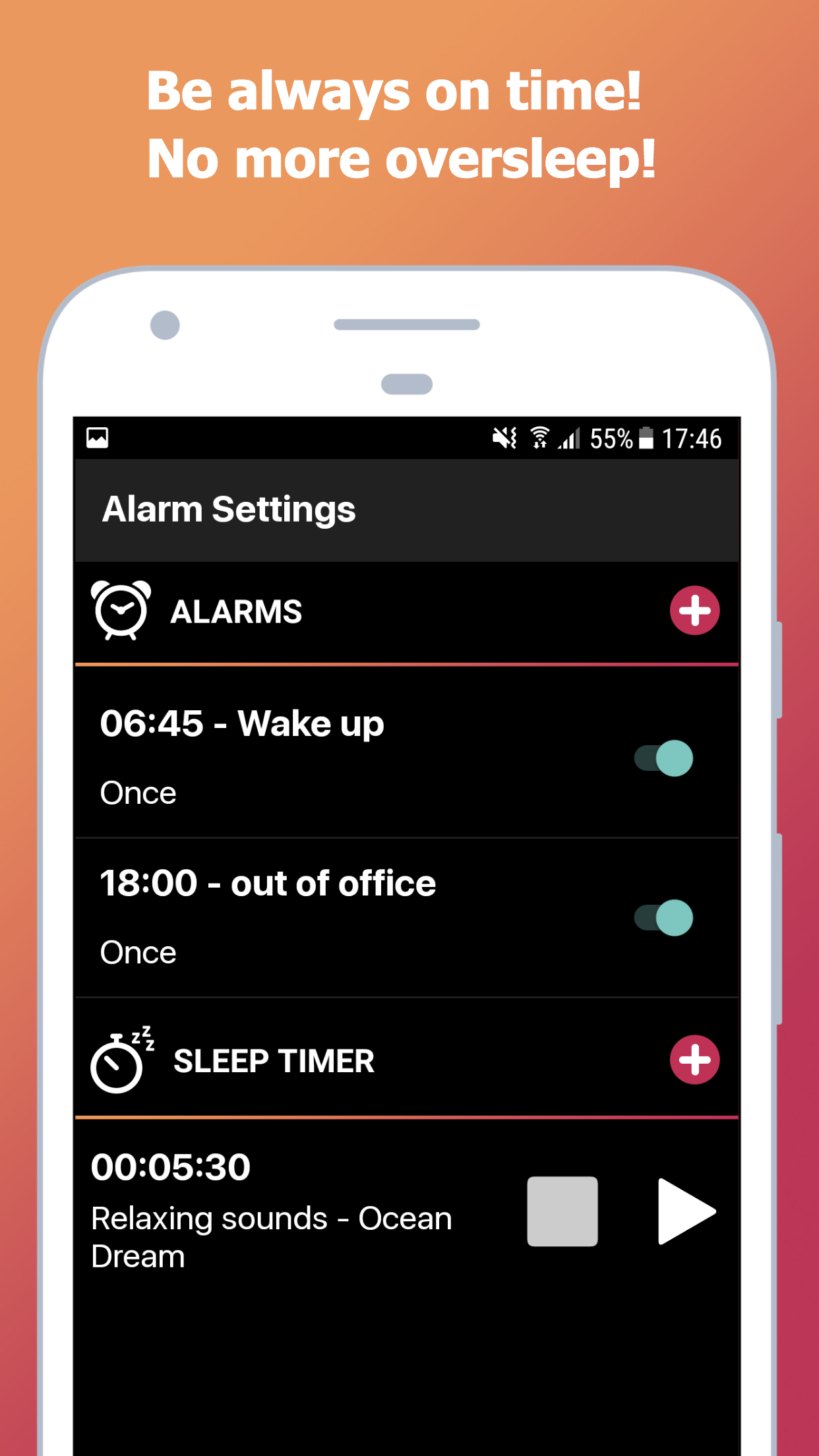 اسکرین شات 6 برنامه myAlarm Clock - News and Radio
