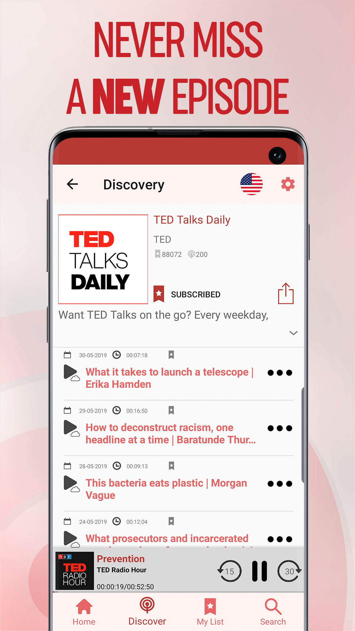 اسکرین شات 5 برنامه Podcasts by myTuner - Podcast