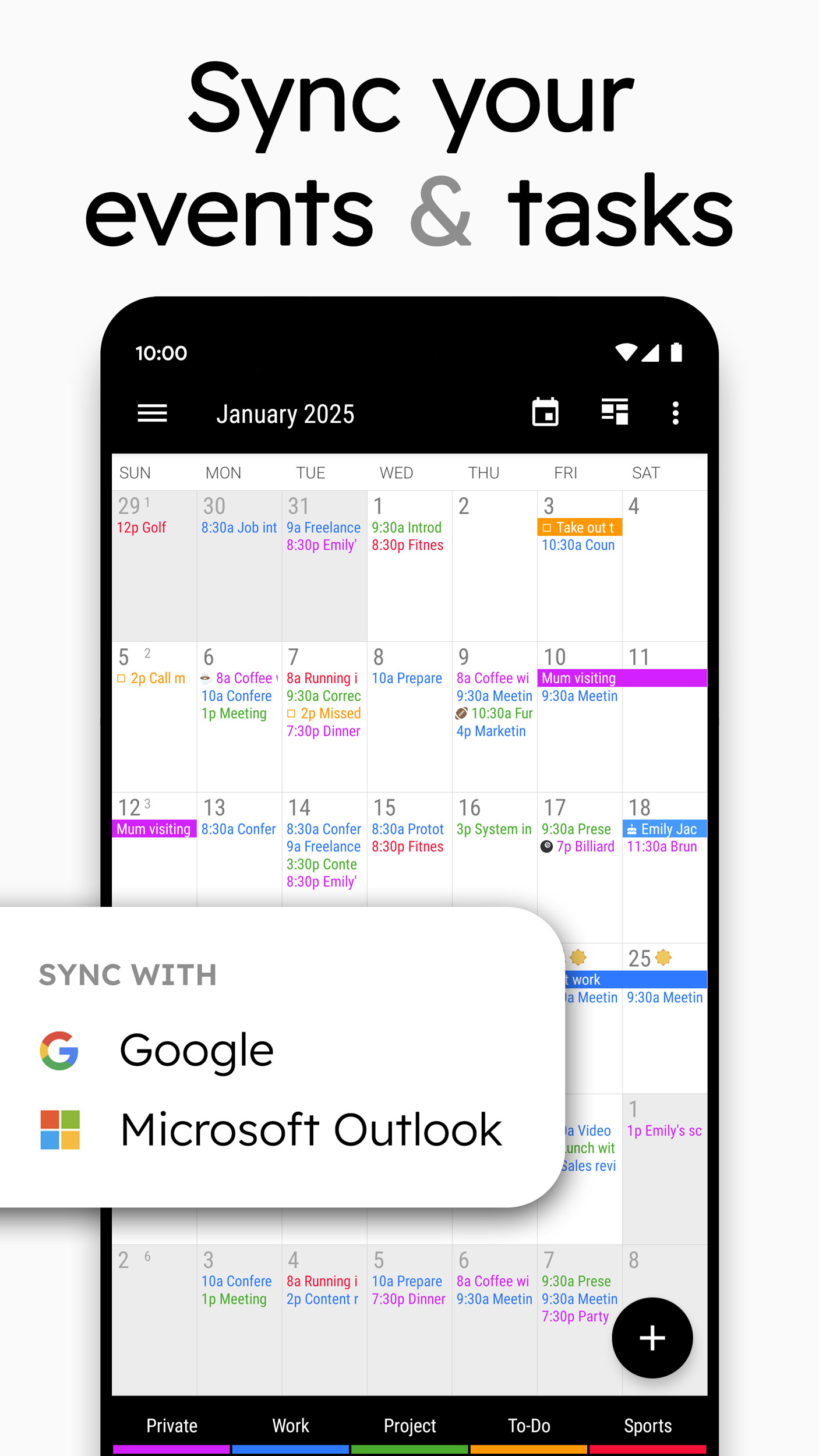 اسکرین شات 1 برنامه Business Calendar 2 Planner