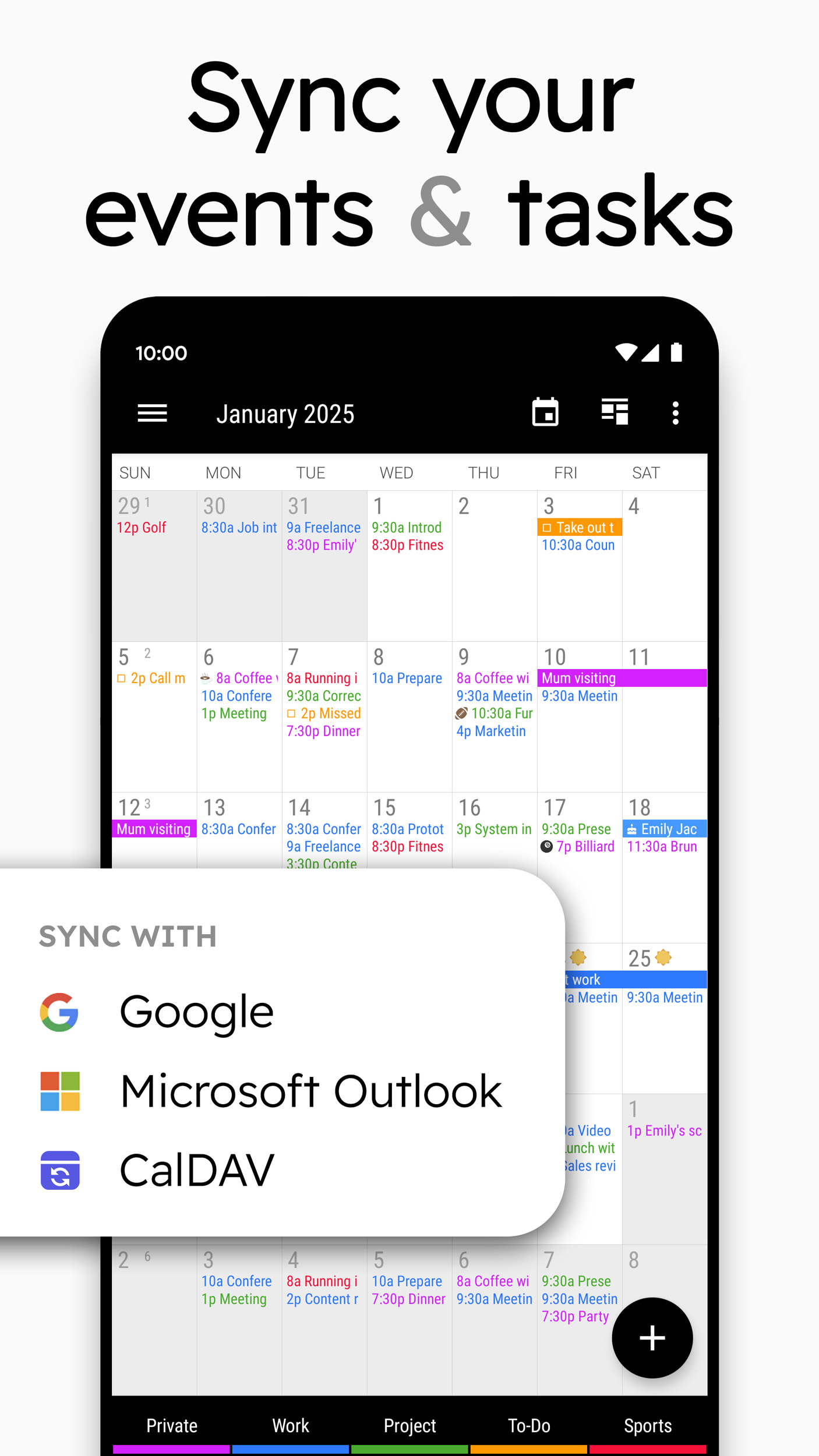 اسکرین شات 1 برنامه Business Calendar 2 Planner