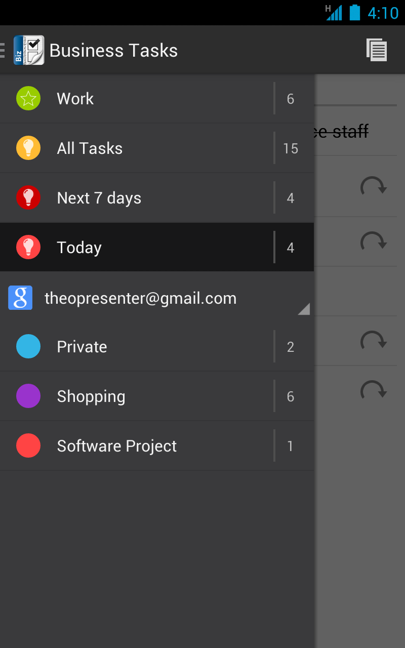 اسکرین شات 6 برنامه Business Tasks