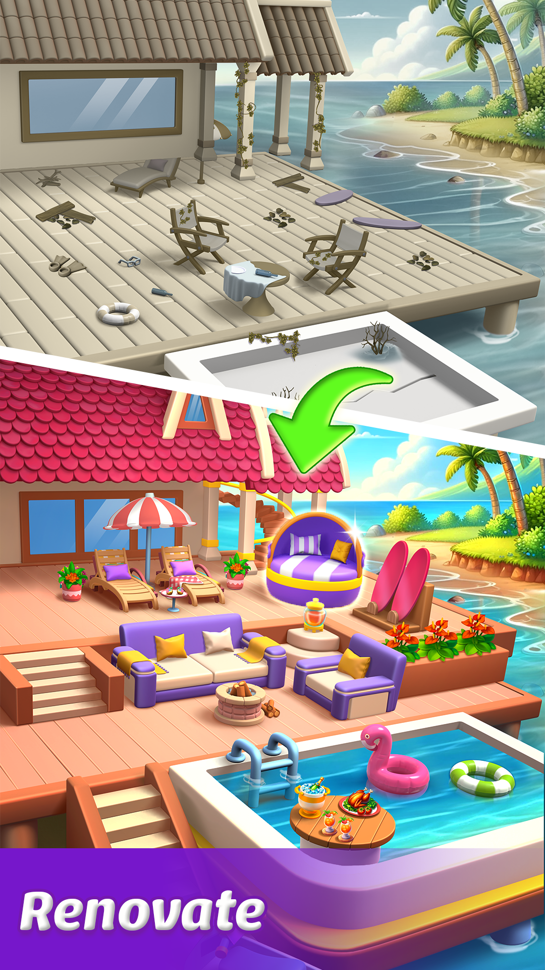 اسکرین شات 6 بازی Style & Makeover: Merge Puzzle