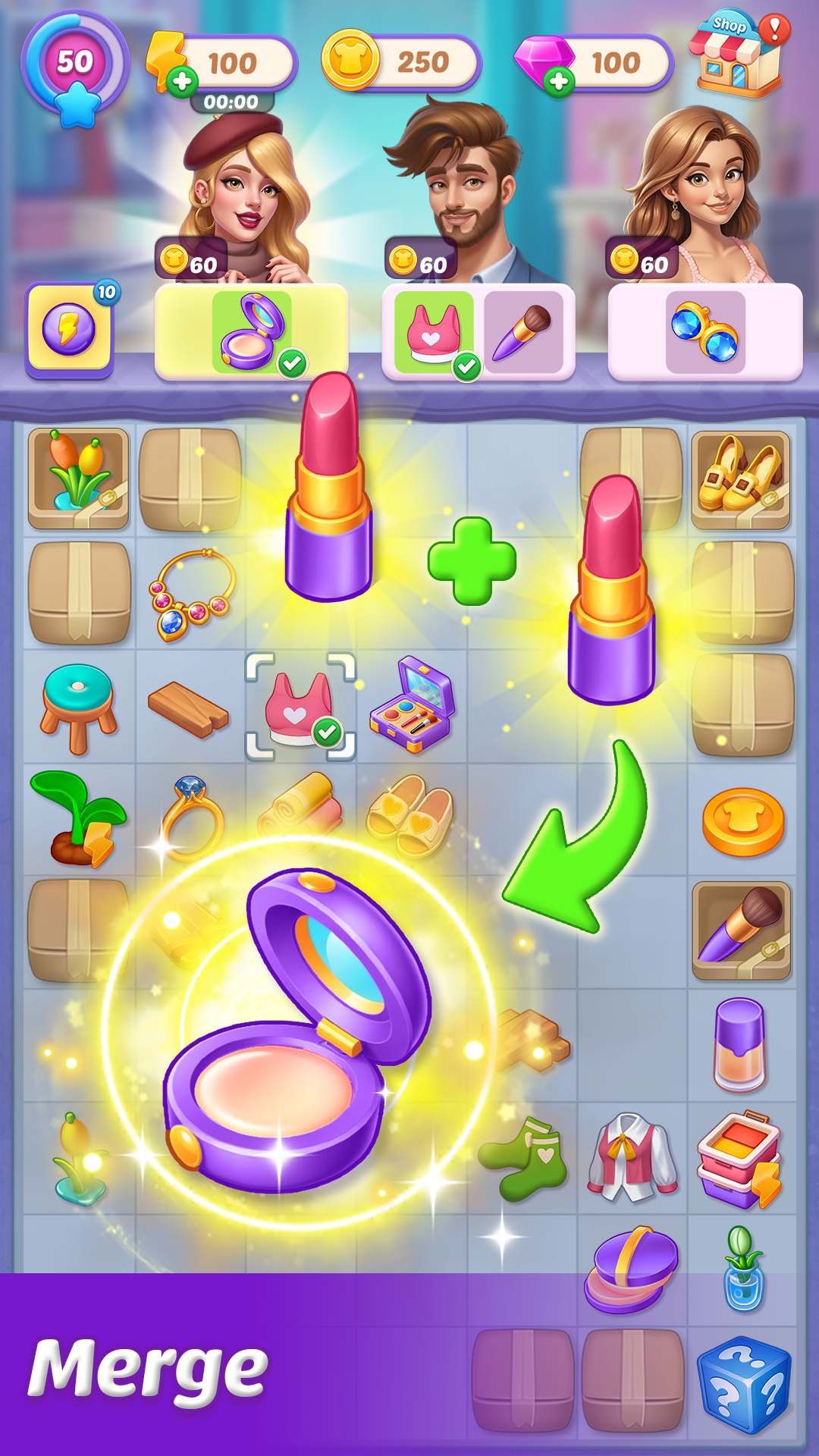 اسکرین شات 5 بازی Style & Makeover: Merge Puzzle