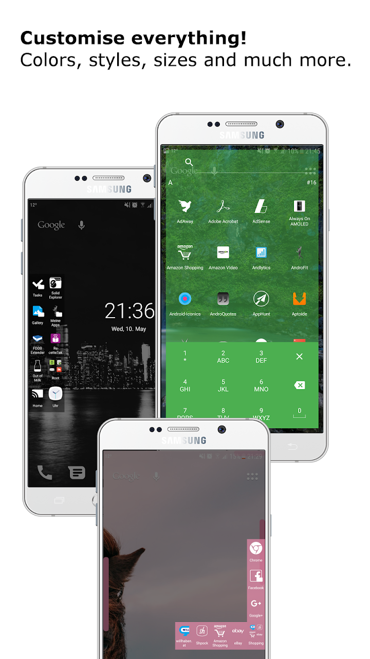 اسکرین شات 2 برنامه Everywhere Launcher - Sidebar Edge Launcher