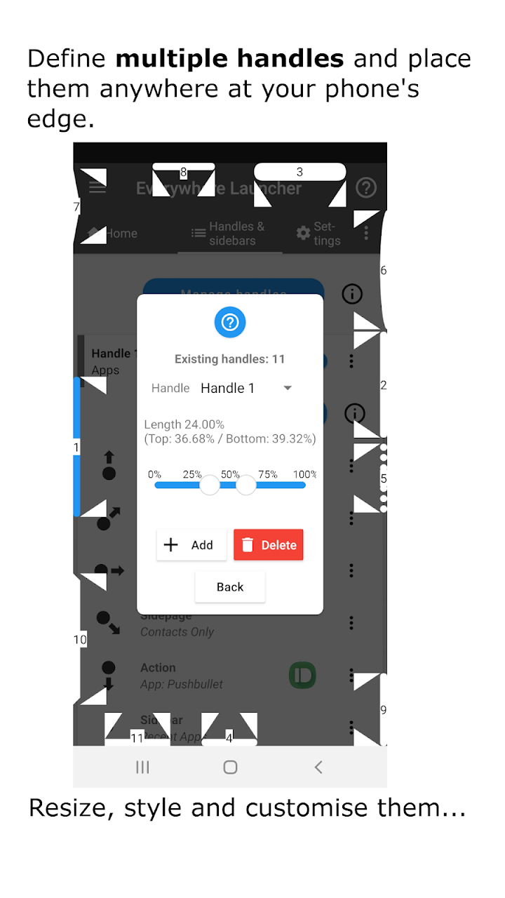 اسکرین شات 4 برنامه Everywhere Launcher - Sidebar Edge Launcher