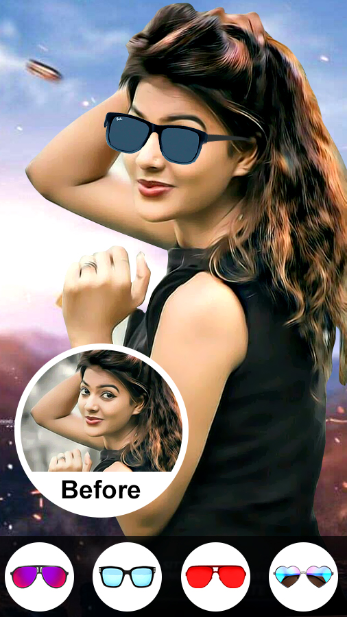 اسکرین شات 2 برنامه Sunglasses Photo Editor 2024
