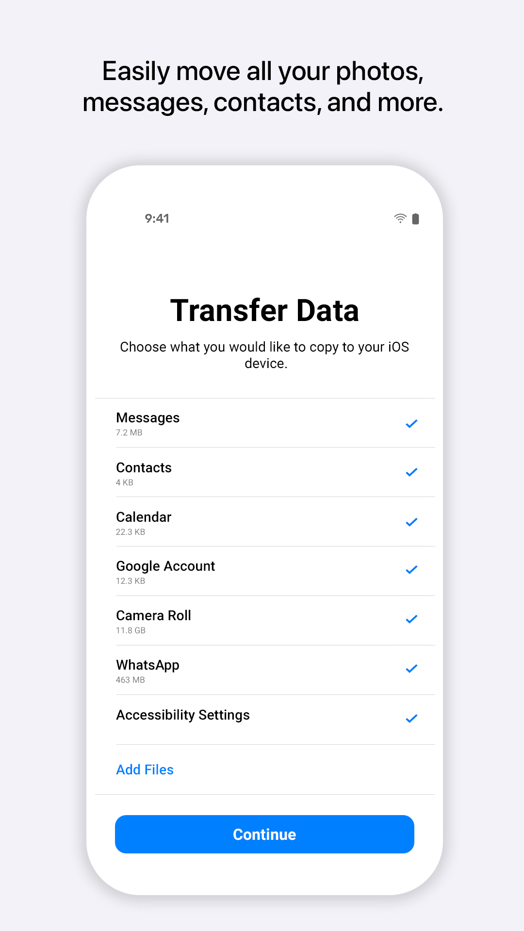 اسکرین شات 1 برنامه Move to iOS