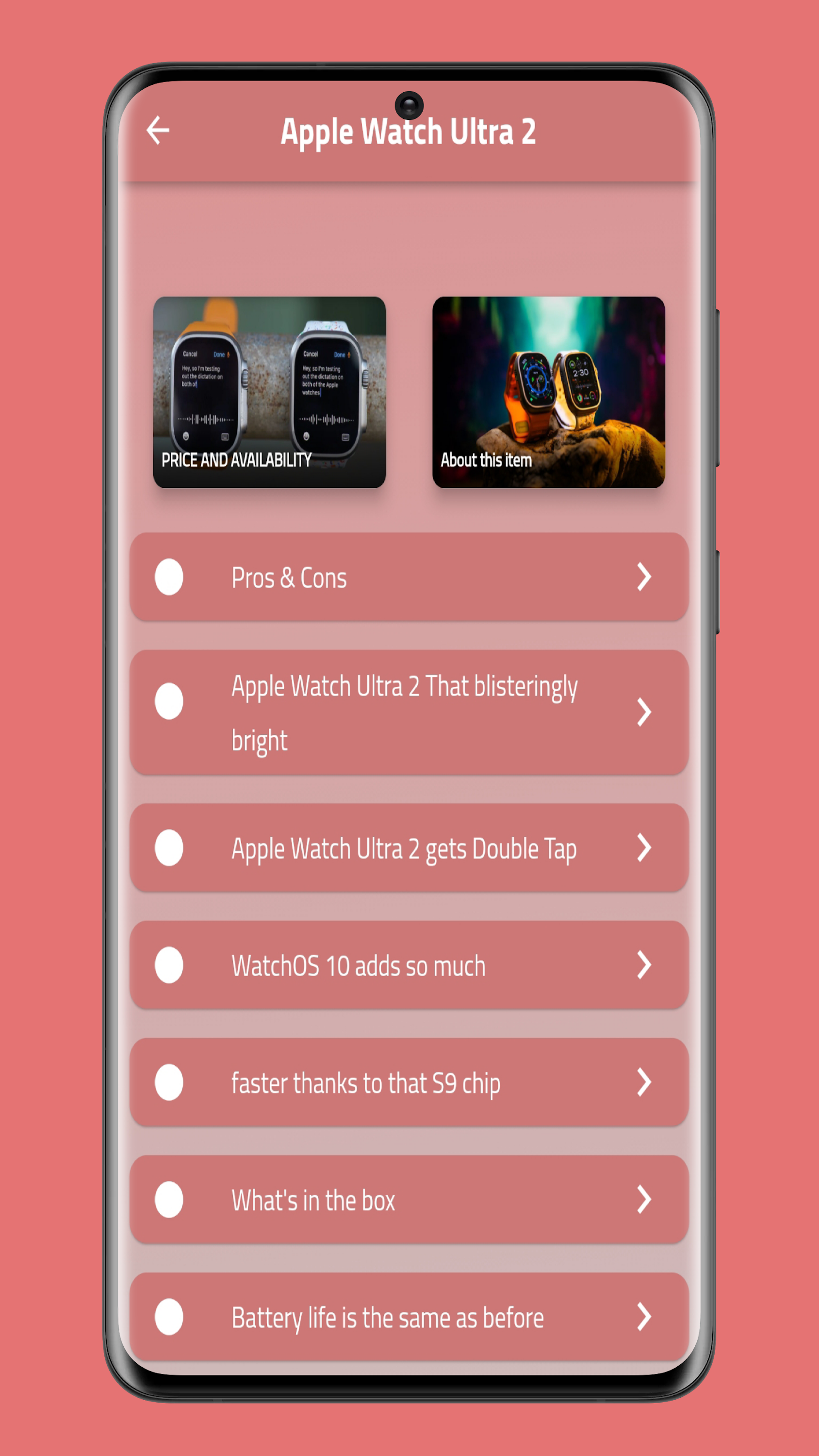 اسکرین شات 1 برنامه Apple Watch Ultra 2 Guide