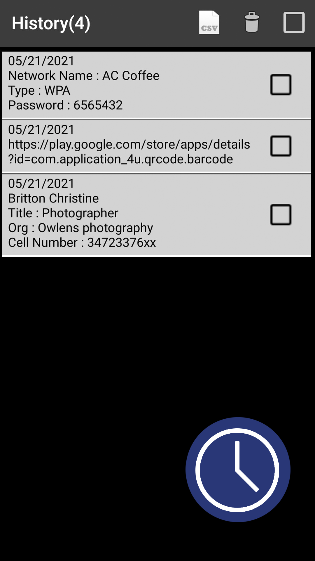 اسکرین شات 2 برنامه QR code Scanner app