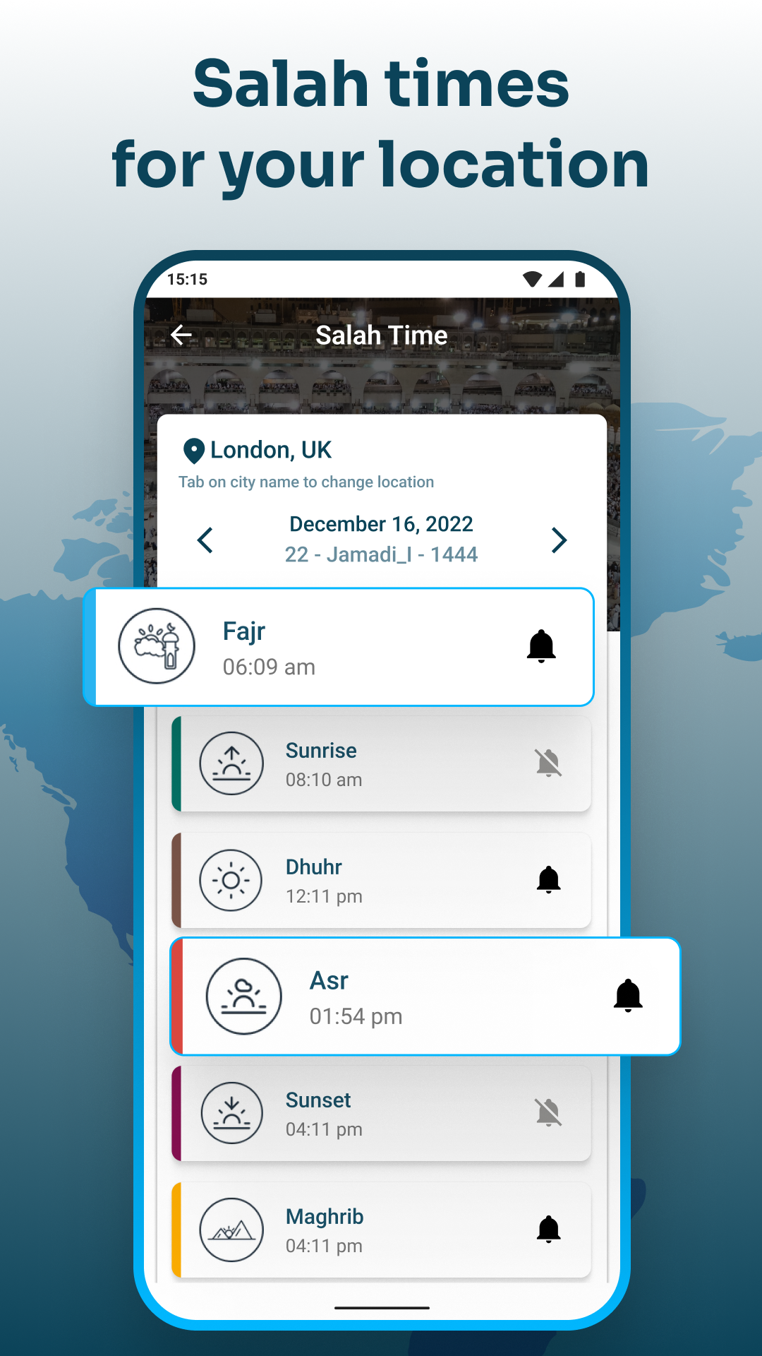 اسکرین شات 4 برنامه Qibla Compass with Salah Time