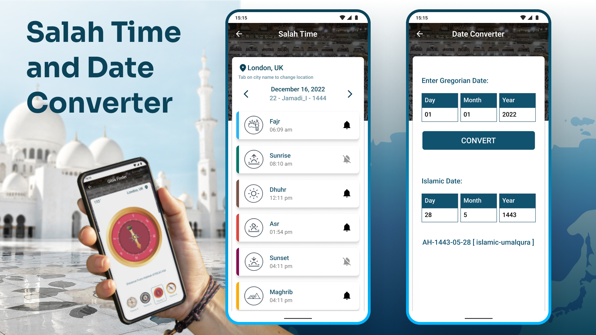 اسکرین شات 8 برنامه Qibla Compass with Salah Time