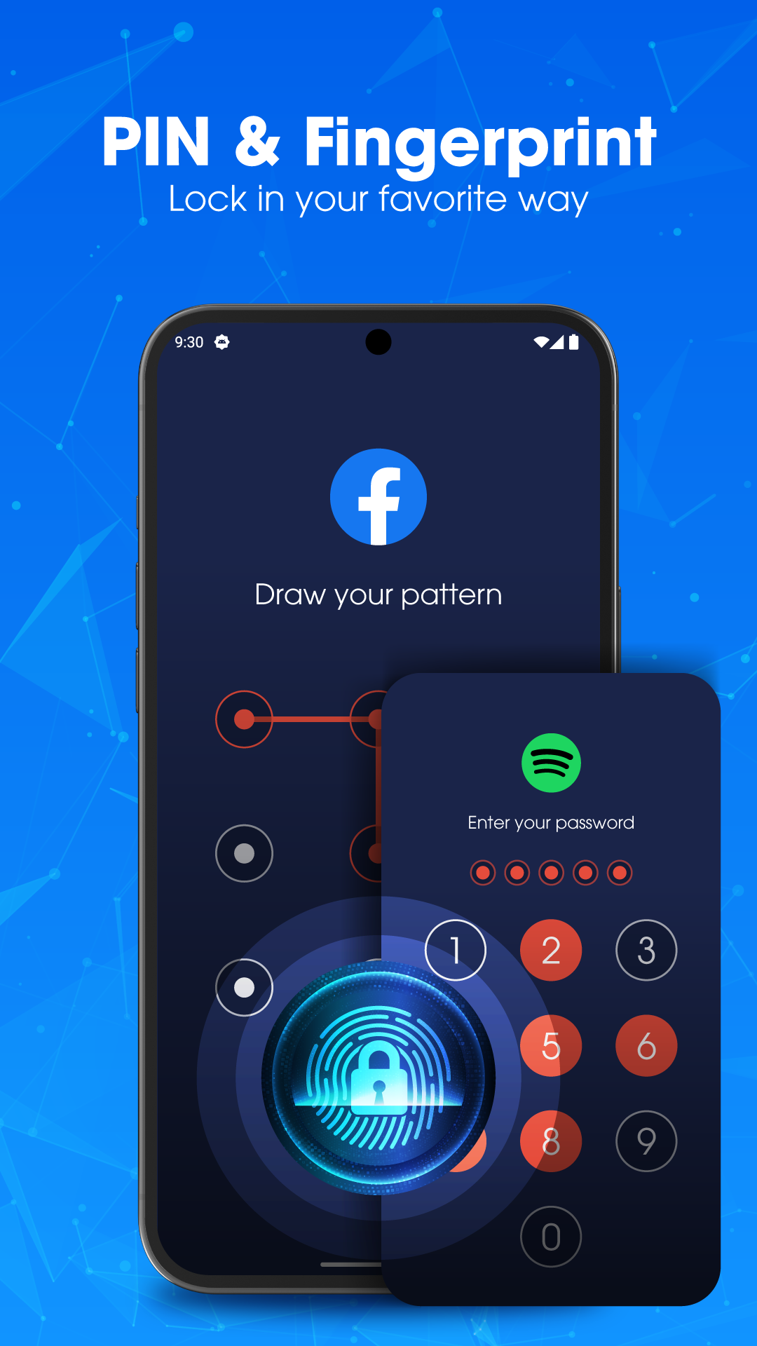 اسکرین شات 2 برنامه App Lock: Applock & Guard Lock