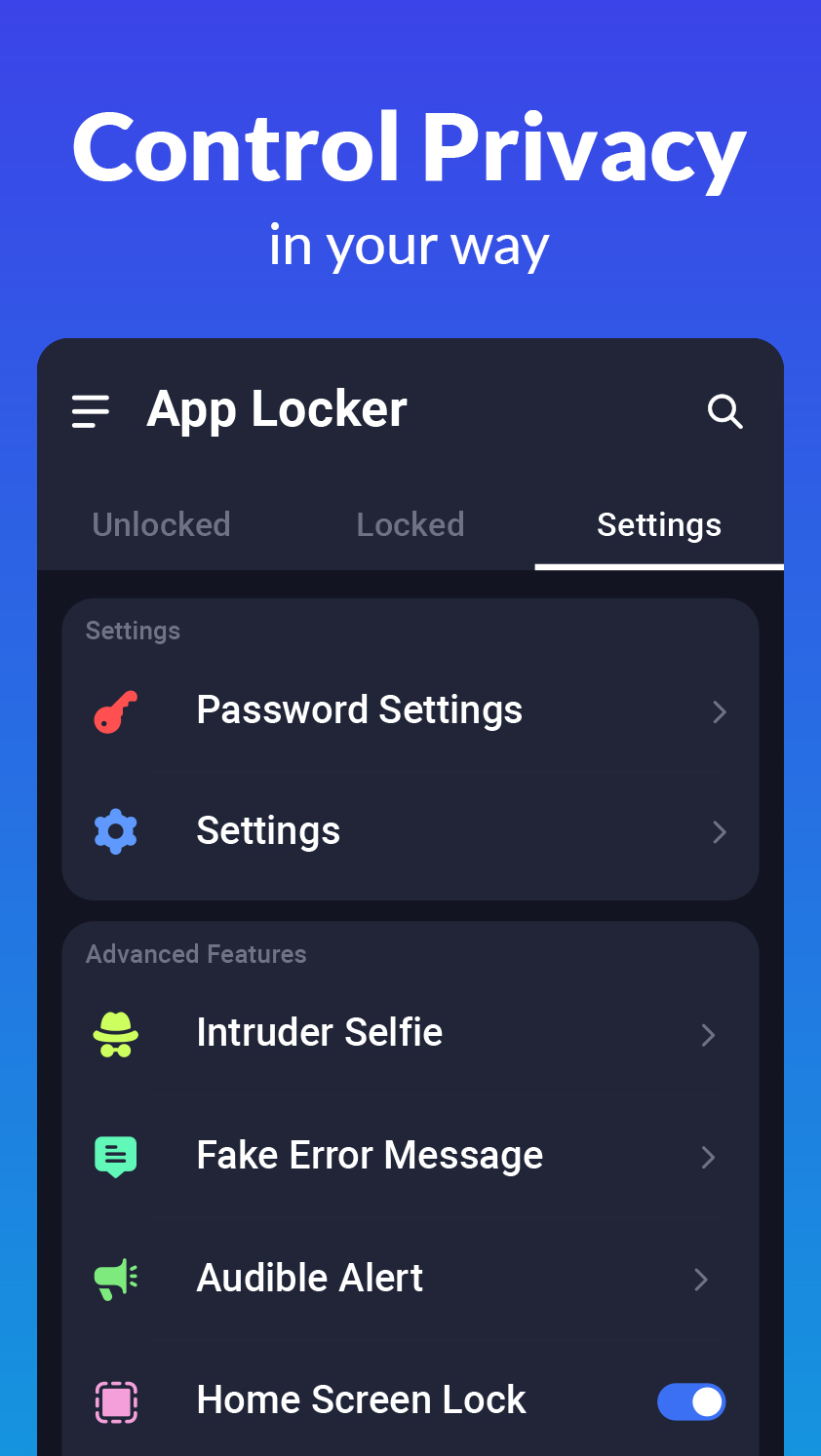 اسکرین شات 7 برنامه App Lock - Lock Apps, Pattern