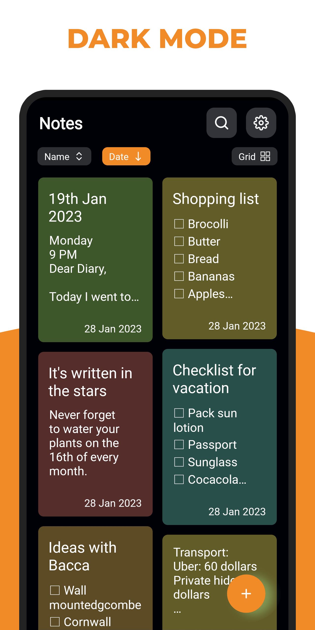 اسکرین شات 6 برنامه Notes, to-do lists