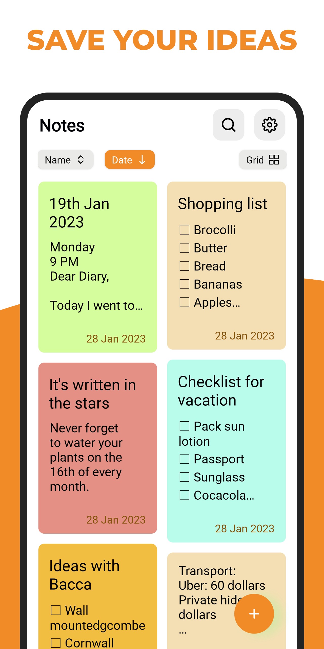 اسکرین شات 1 برنامه Notes, to-do lists