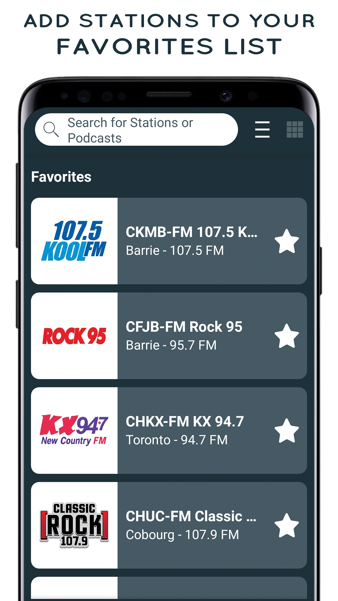 اسکرین شات 3 برنامه Radio Canada: Radio Player App