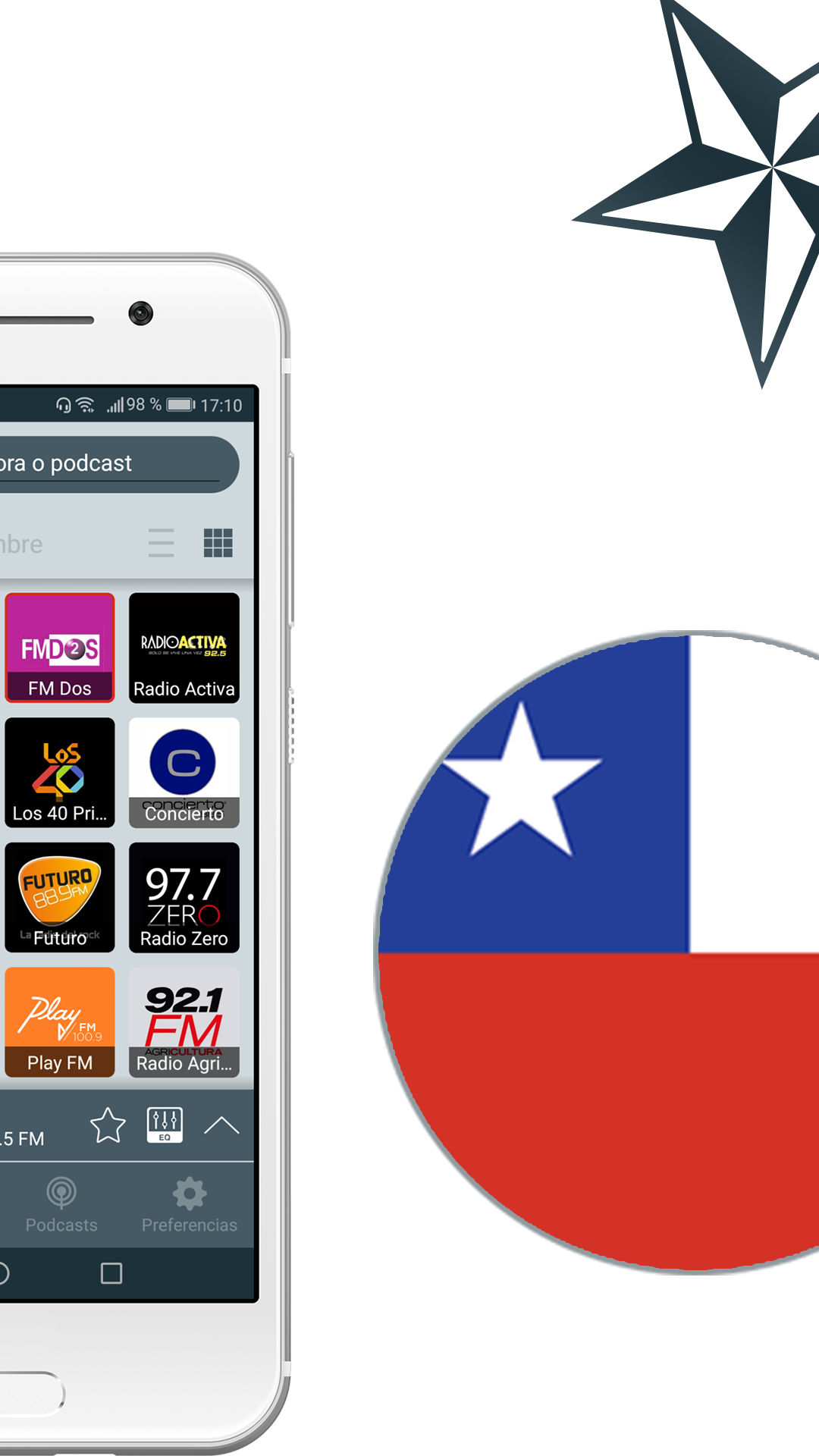 اسکرین شات 3 برنامه Radio Chile - FM, online radio